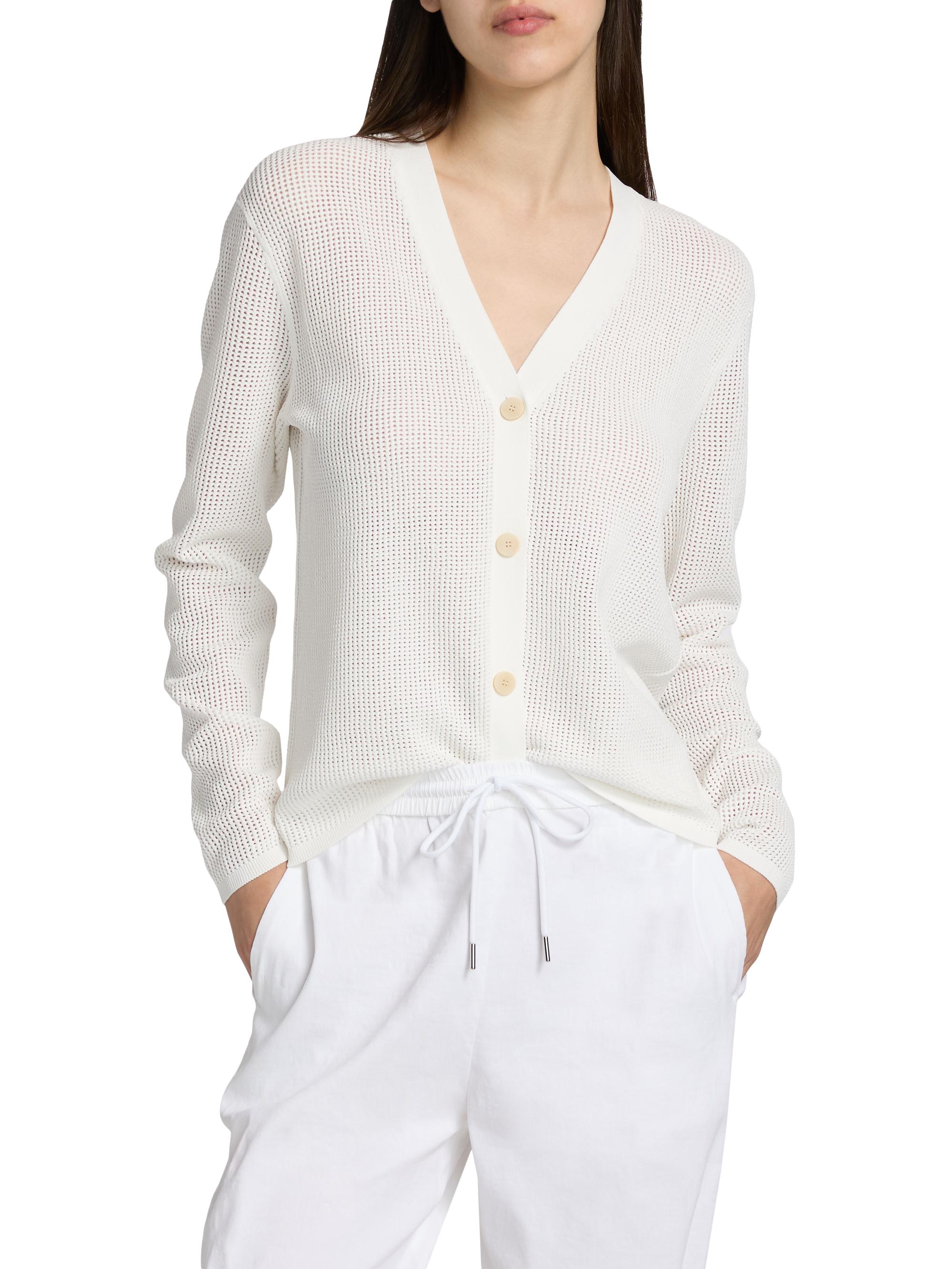 Theory Pointelle-Knit Oversized Cardigan | Saks Fifth Avenue