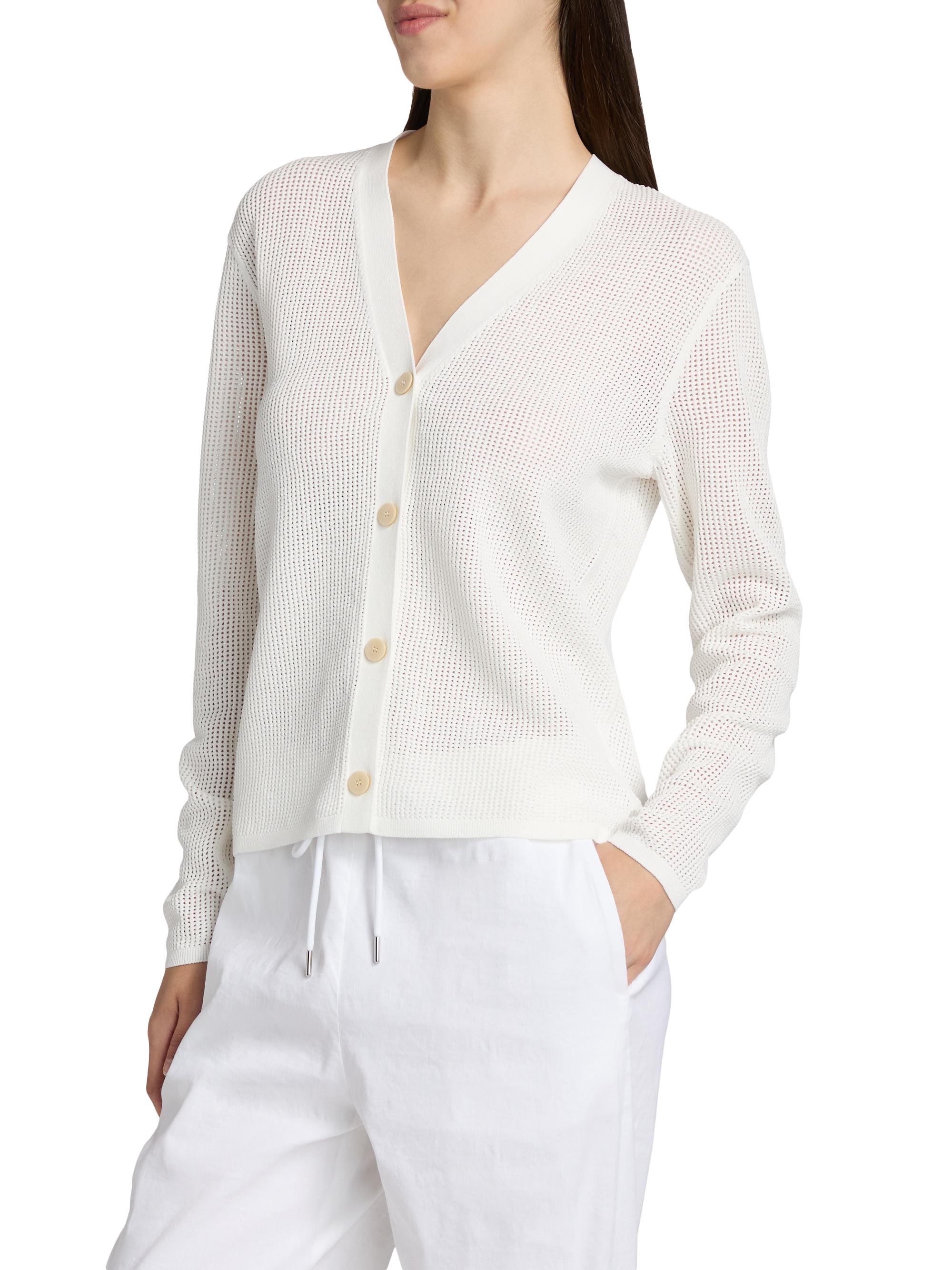 Theory Pointelle-Knit Oversized Cardigan | Saks Fifth Avenue