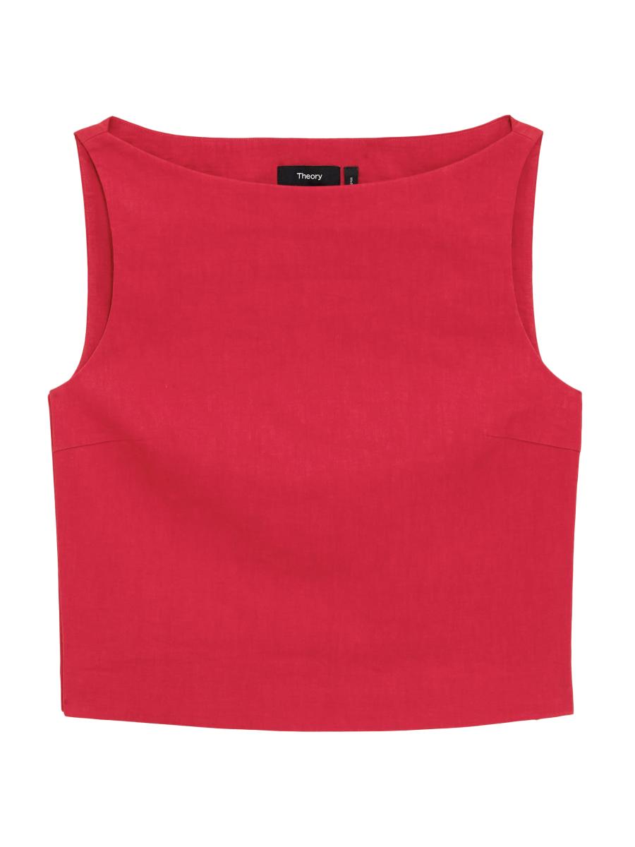 Theory Cropped Boatneck Top | Saks Fifth Avenue