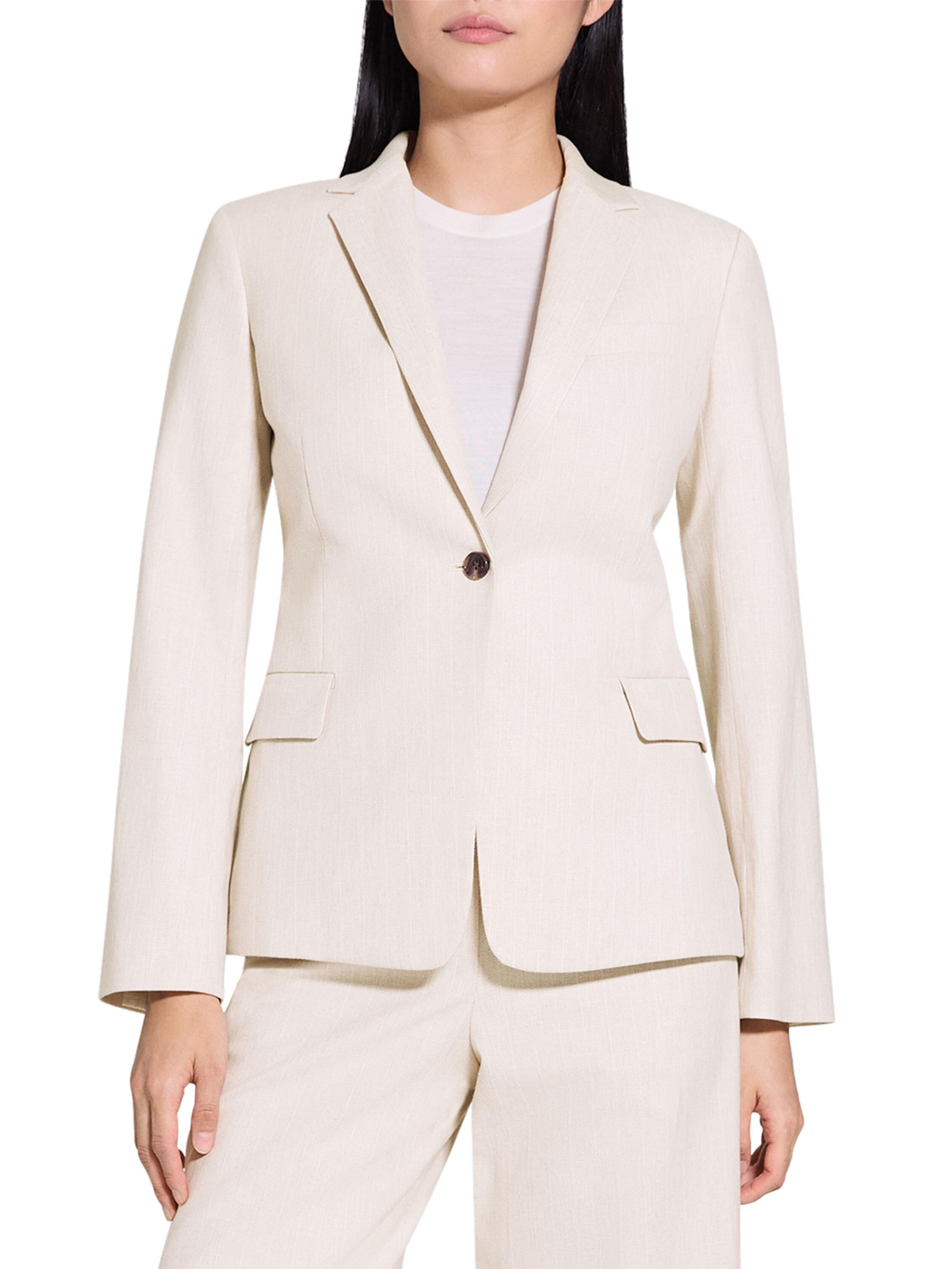 Theory Cotton & Linen Slim-Fit Blazer | Saks Fifth Avenue