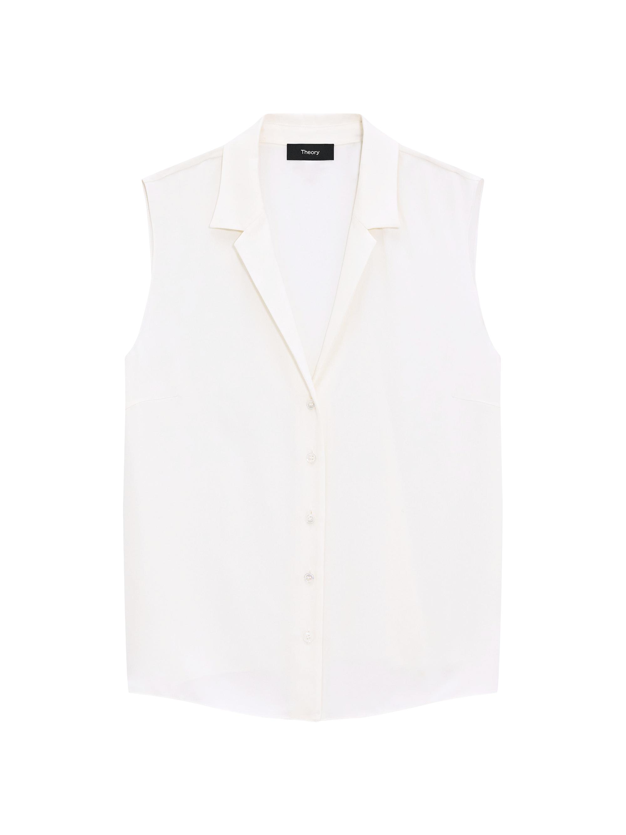 Theory Women's Silk Sleeveless Button-Front Blouse -
