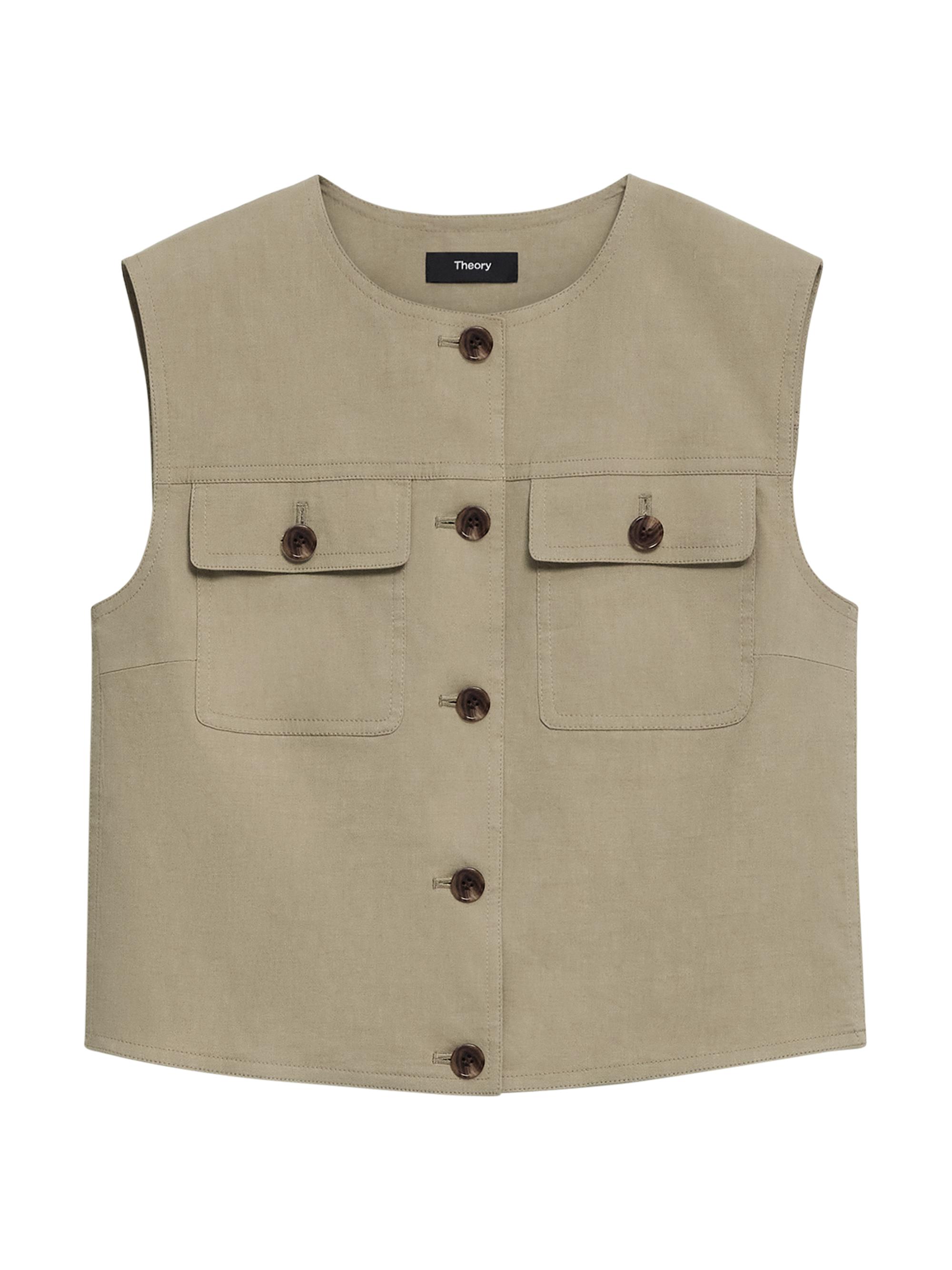 Theory Crunch Trucker Vest | Saks Fifth Avenue