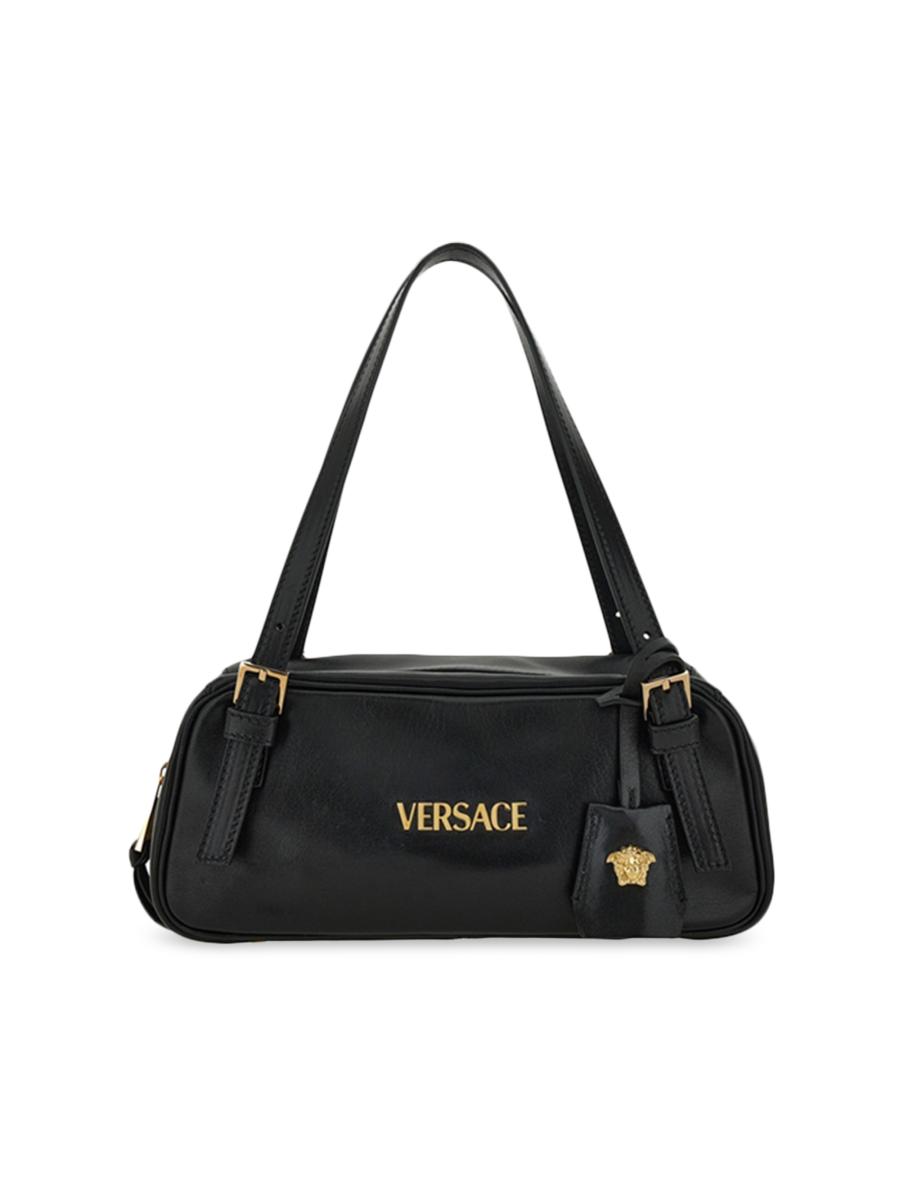 Versace Tag Bowling Leather Shoulder Bag | Saks Fifth Avenue