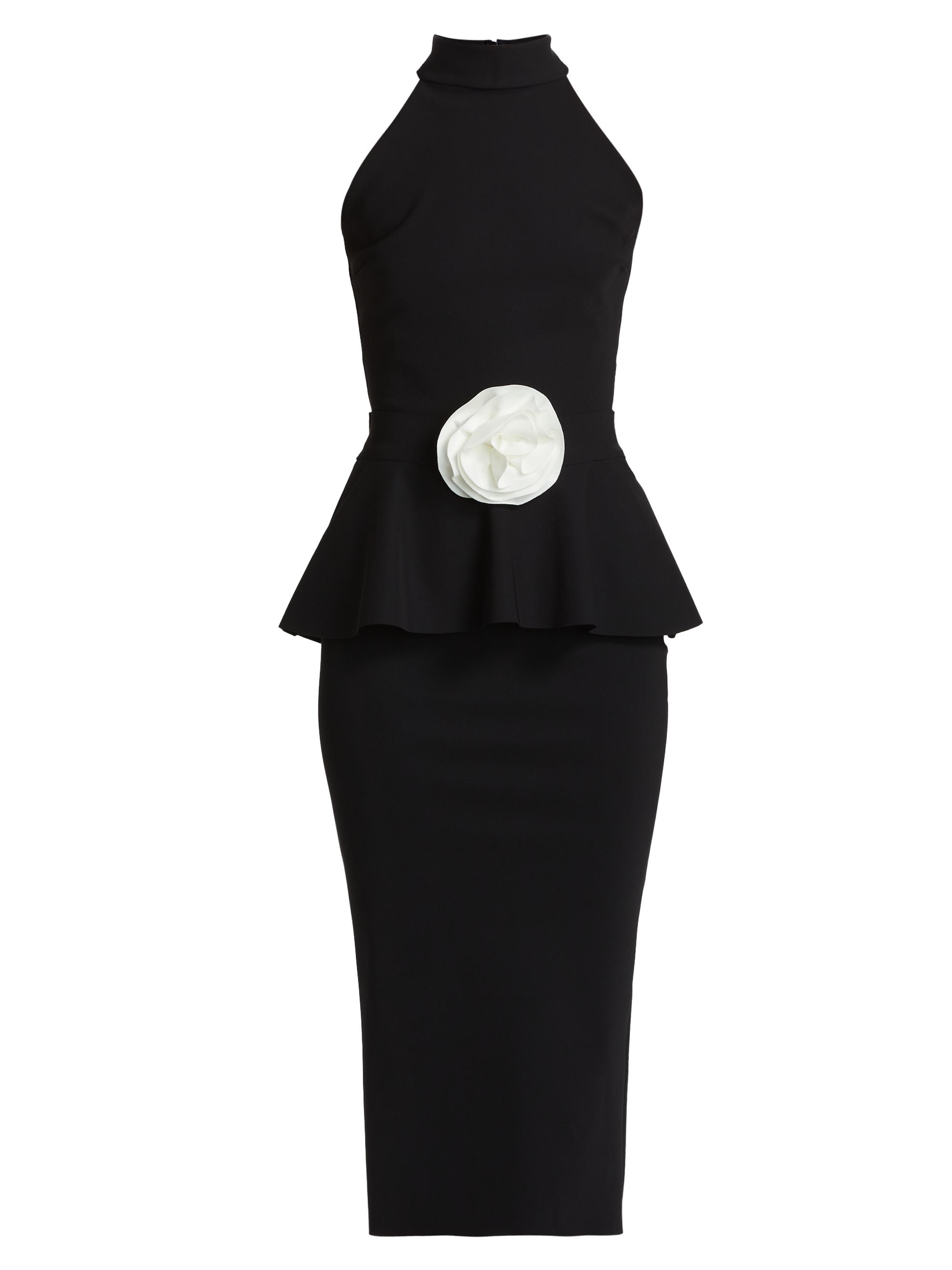 Chiara Boni La Petite Robe Women's Iryna Rosette Cocktail Dress - Black White
