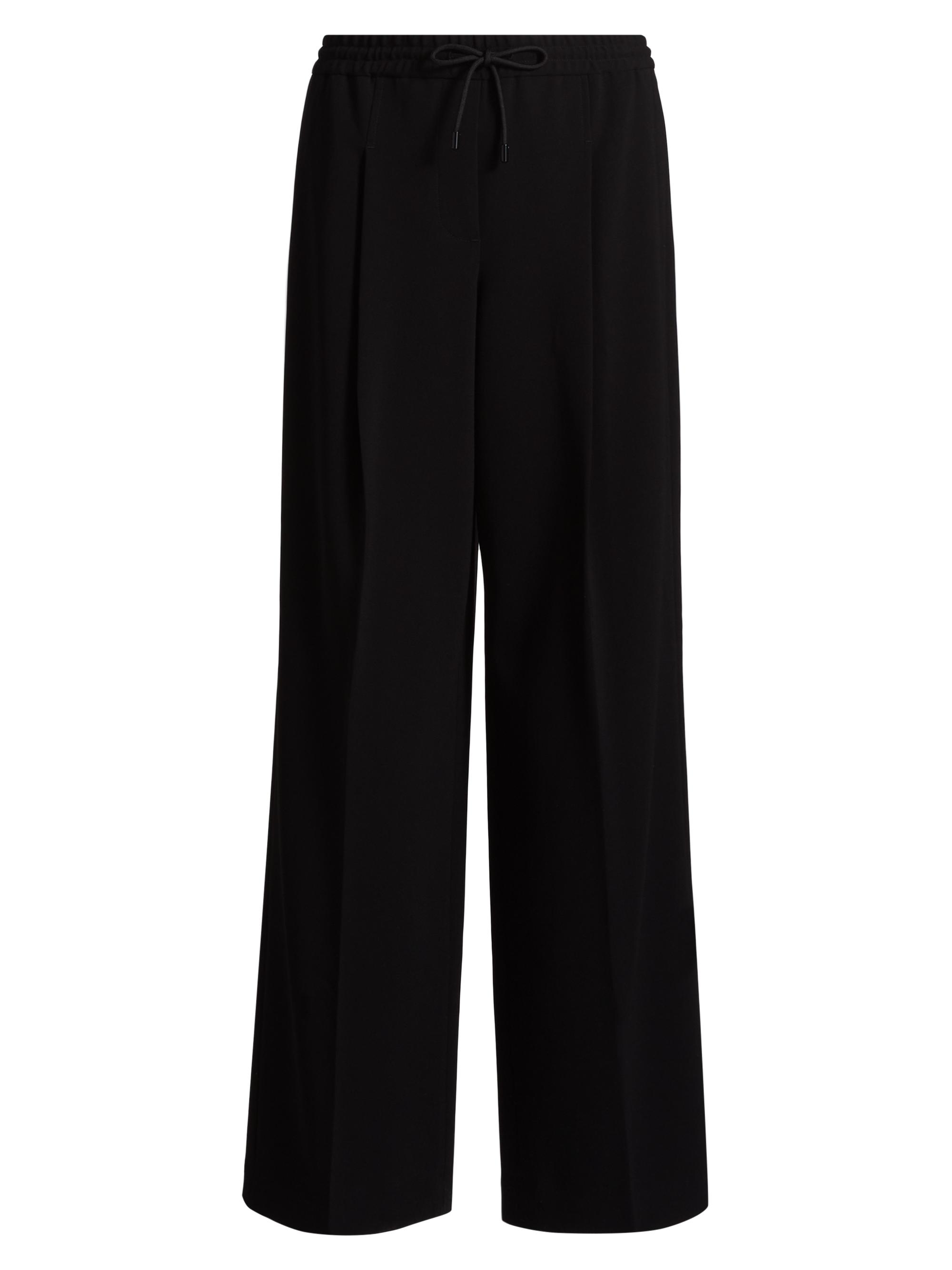 MICHAEL Michael Kors Women's Pleated Drawstring Wide-Leg Track Pants - Black