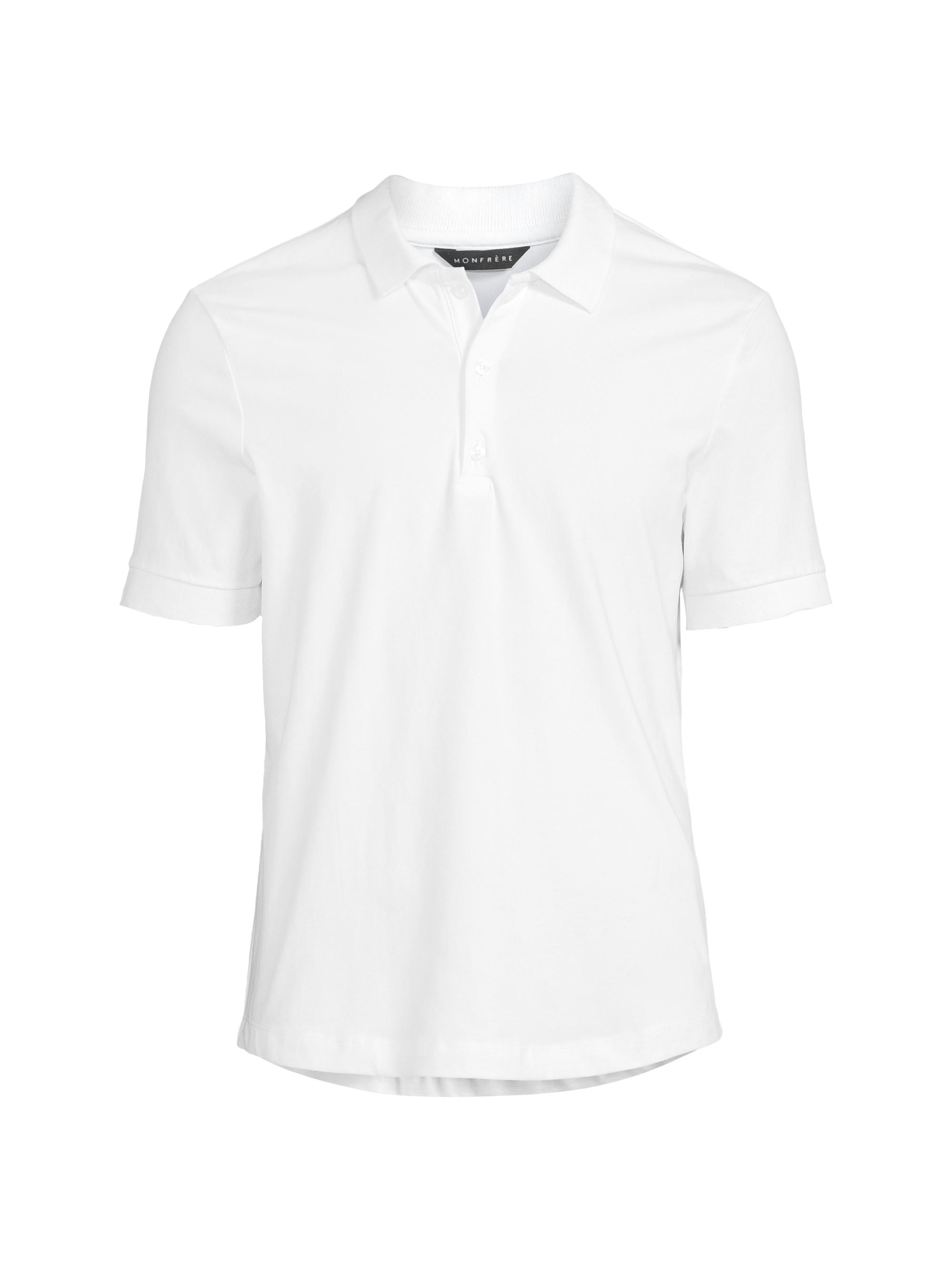 Monfrère Men's Pierce Stretch Cotton Slim-Fit Polo Shirt - Blanc