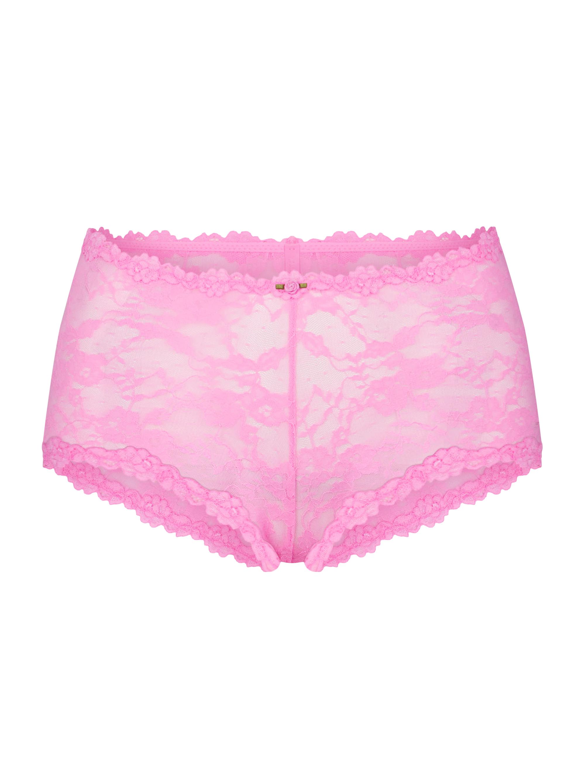 SKIMS Women's Stretch Lace Boy Short - Soot