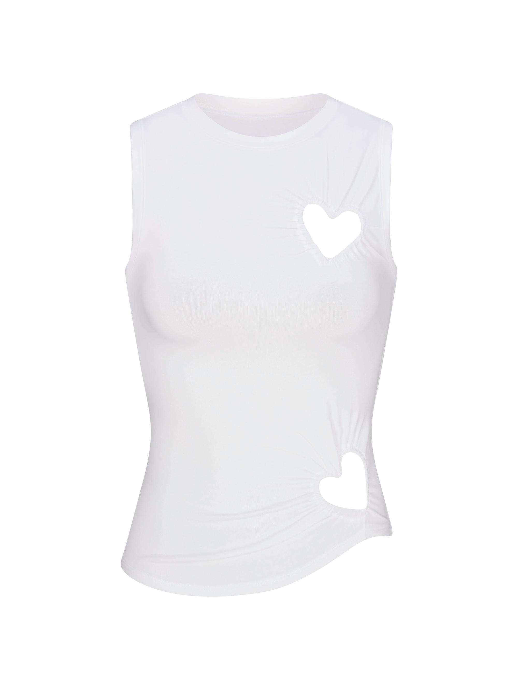 SKIMS ハート ノースリーブトップス タンクトップ SKIMS Heart Cotton Blend Jersey Tank | Nordstrom