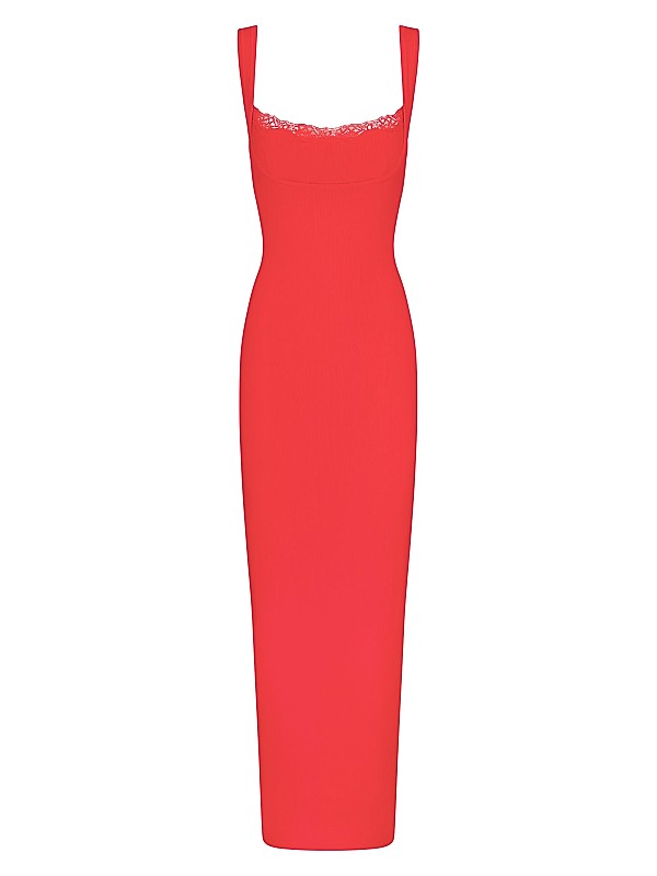 red skims dress I had to recreate this Kylie Jenner look! , Dress @skims smooth layers scoop neck lock dress in color Terra, Bracelet and earrings are Panacea , Perfume: @carolinaherrera Good Girl Supreme or as a criss SKIMS Red Soft Lounge Slip