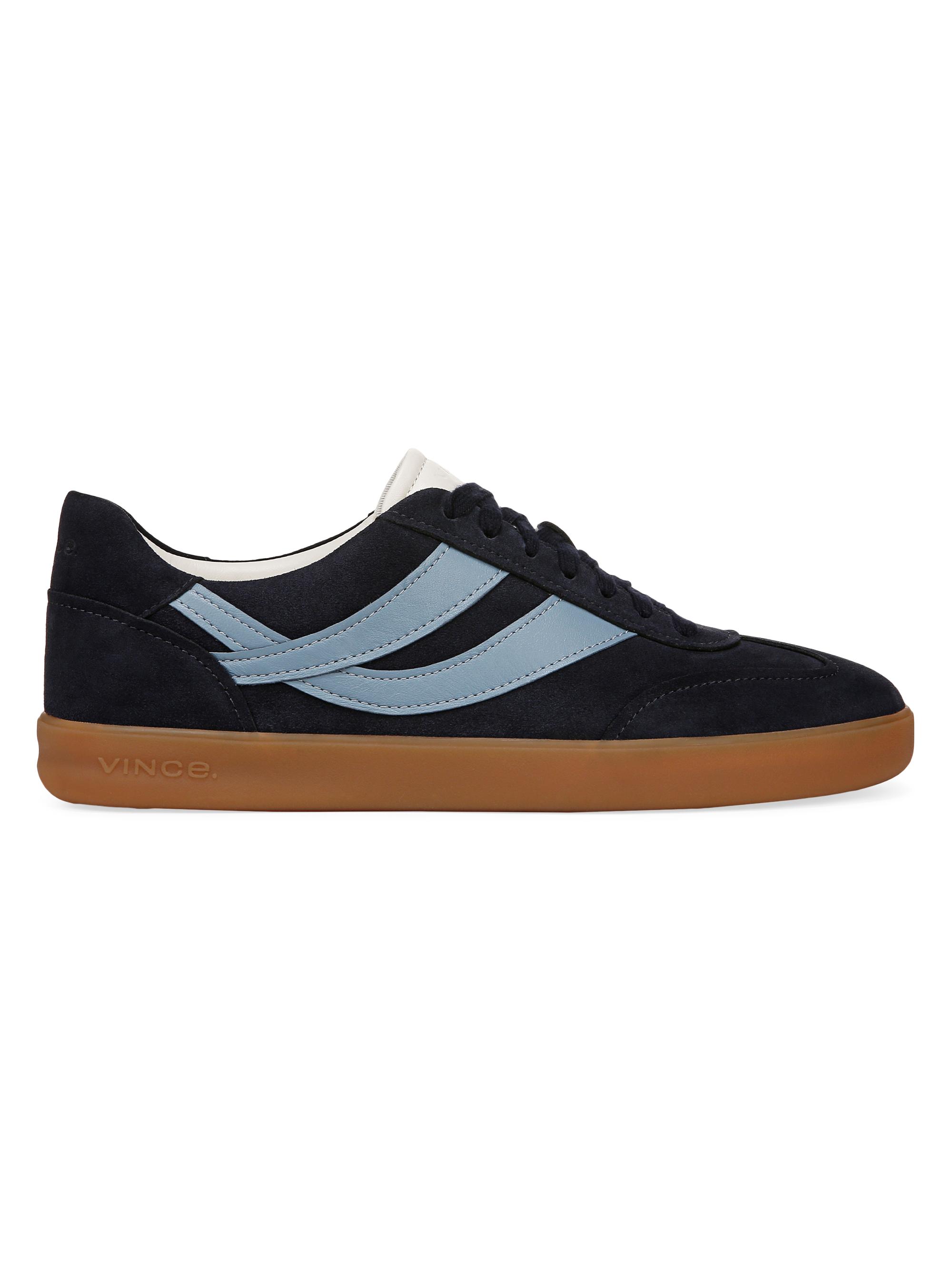 Vince Men's Oasis Leather Low-Top Sneakers - Night Blue