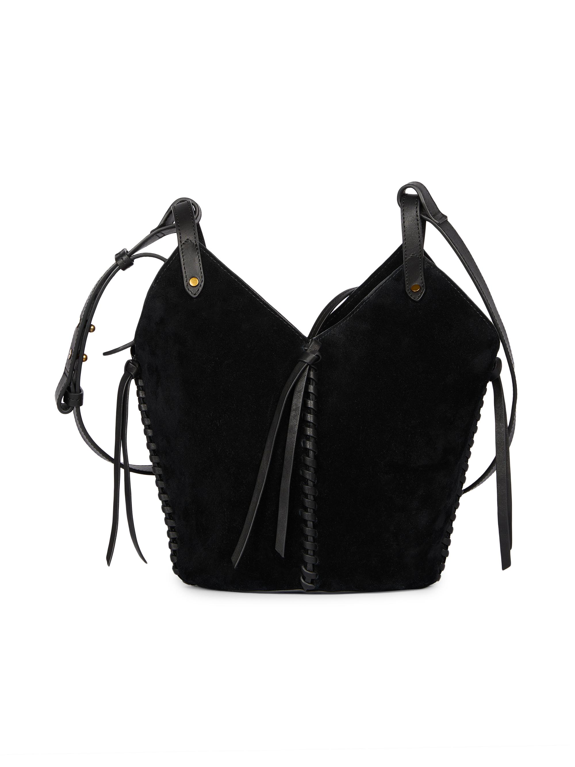 Isabel Marant Women's Mini Tampa Suede Shoulder Bag - Black