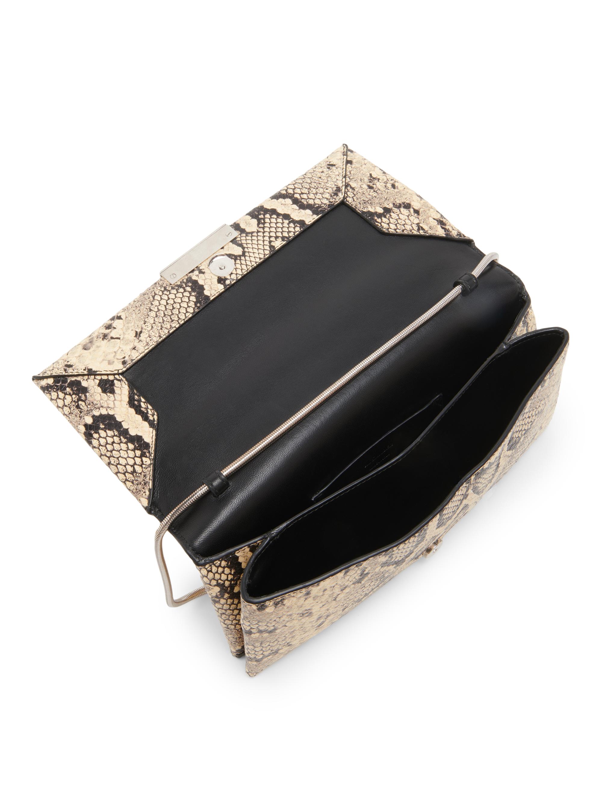 Jil Sander Carnet Snake Leather Top Handle Bag | Saks Fifth Avenue