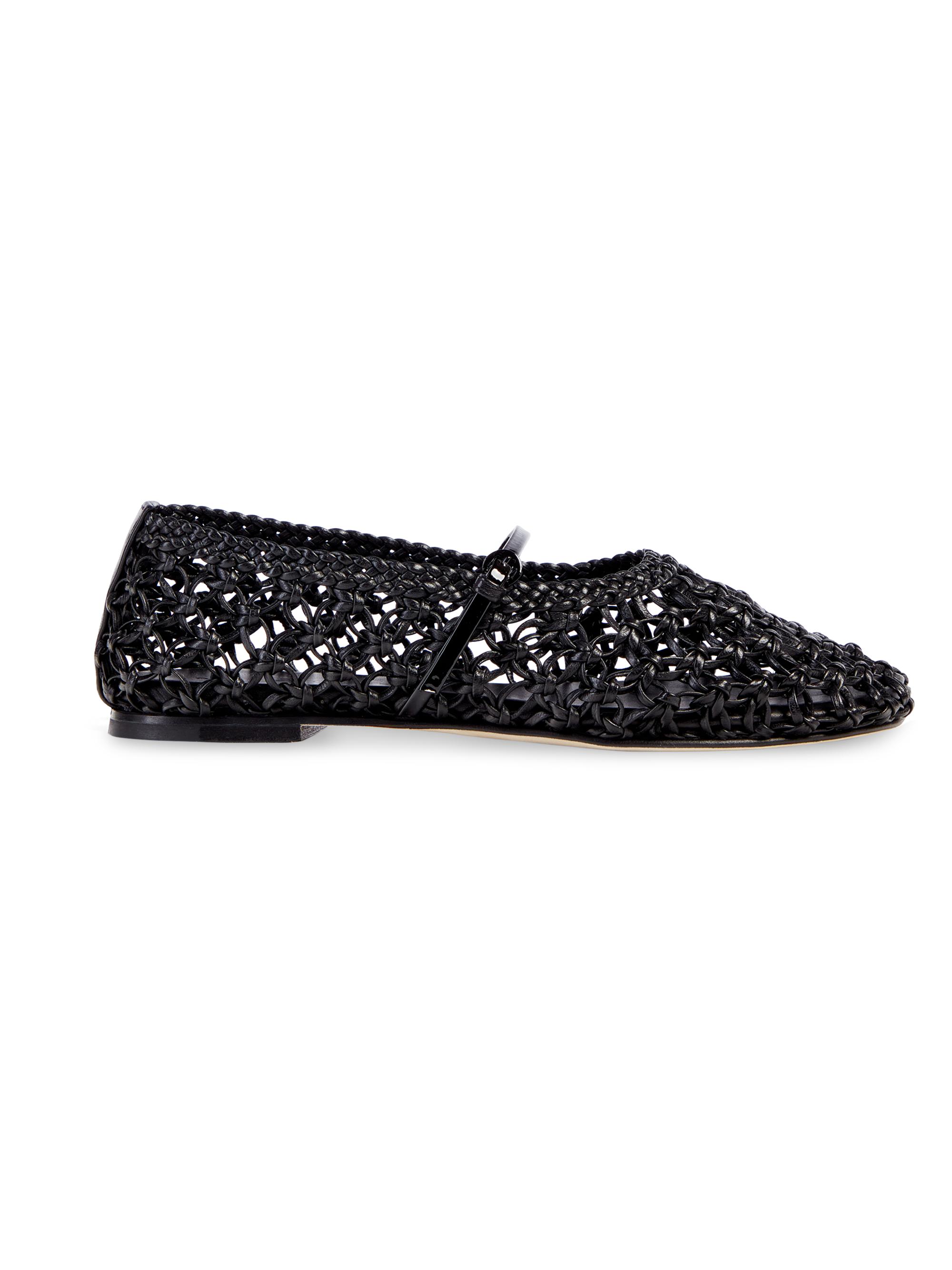 Dear Frances Women's Balla Woven Leather Flats - Black
