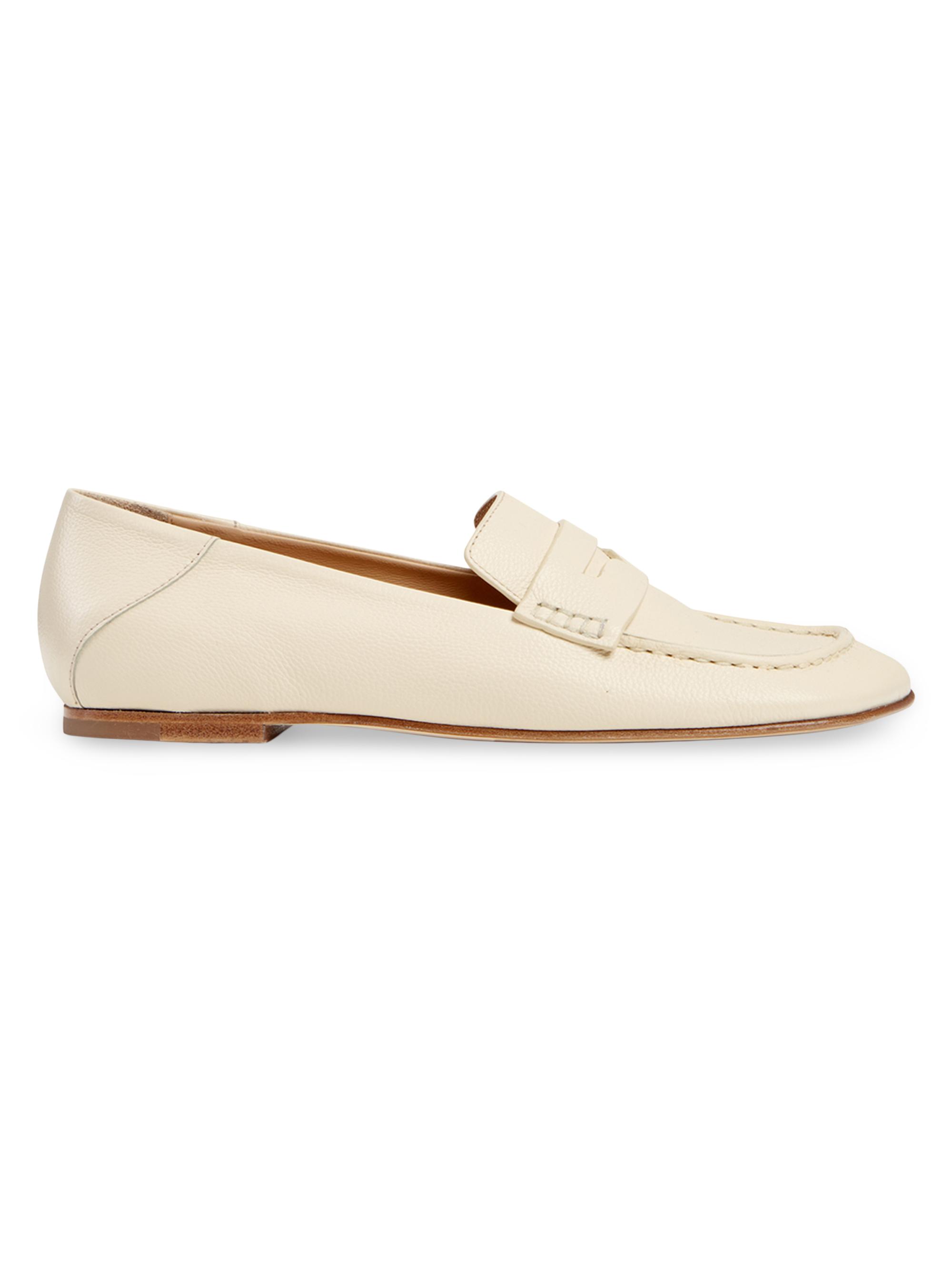Dear Frances Women's Drew Leather Penny Loafers - Crema