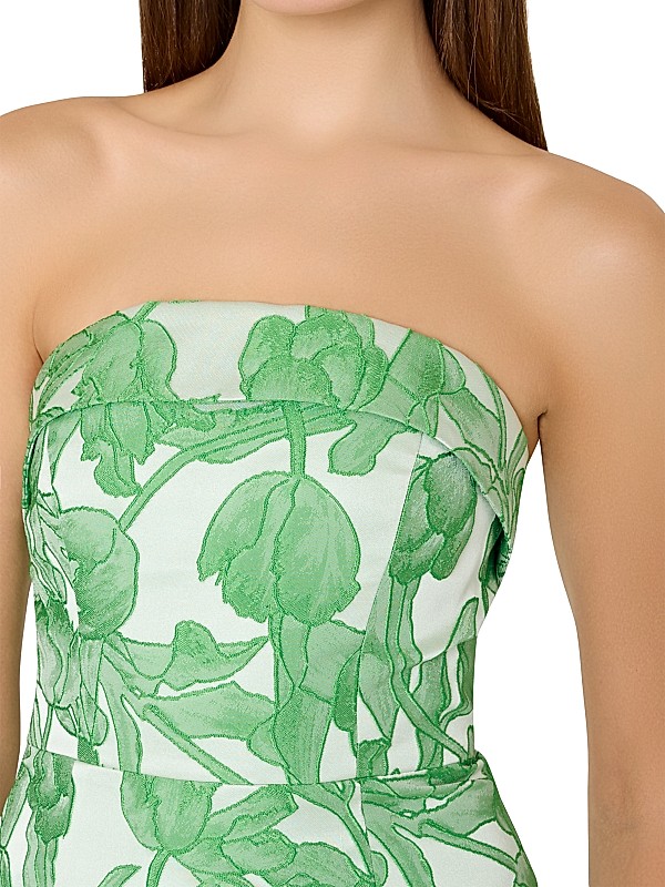 Shop Milly Tulip Floral Jacquard Strapless Maxi Dress | Saks Shop Milly Tulip Floral Jacquard Strapless Maxi Dress | Saks