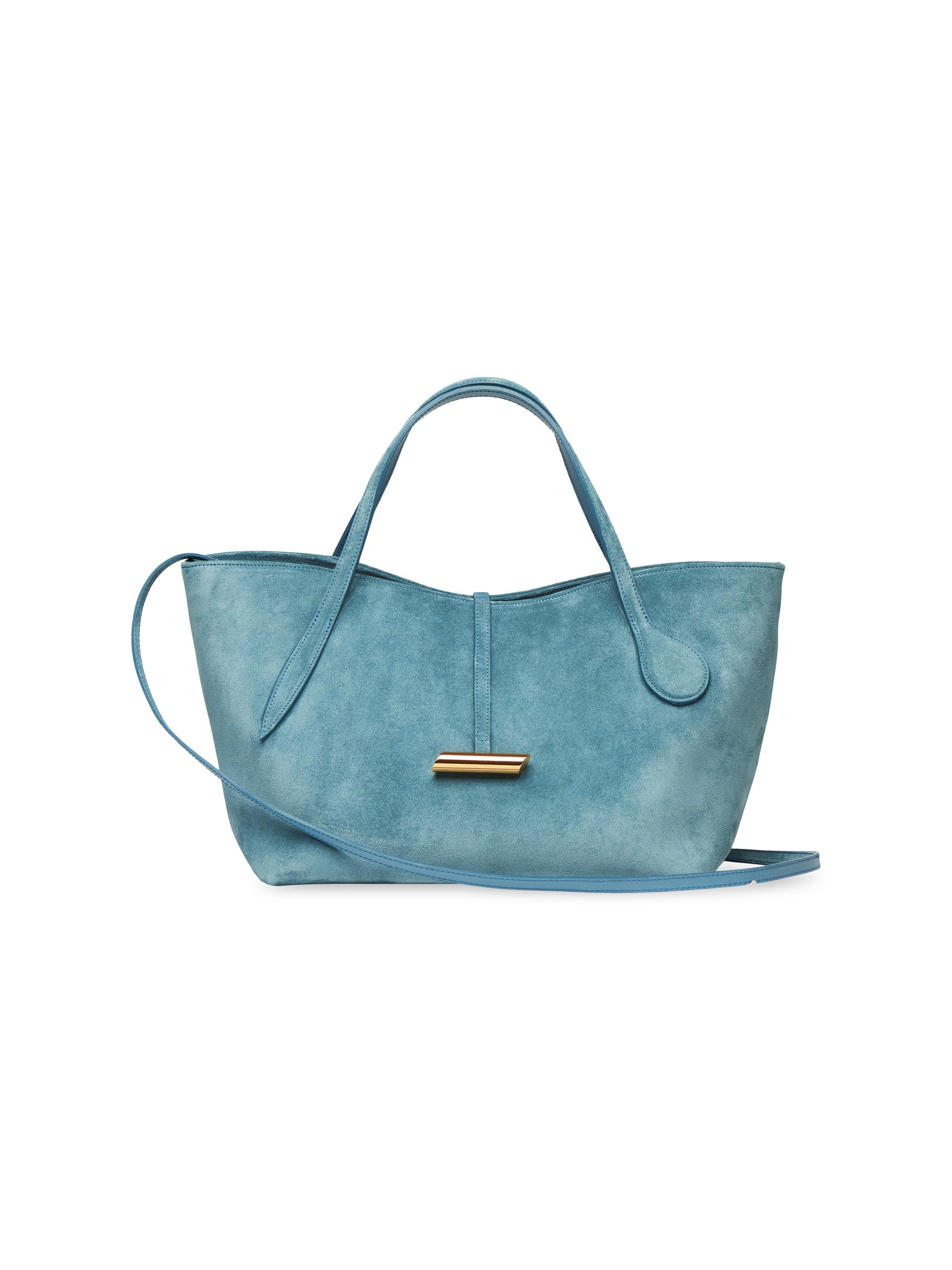 Liffner Women's Petite Penne Suede Tote Bag - Cadet Blue