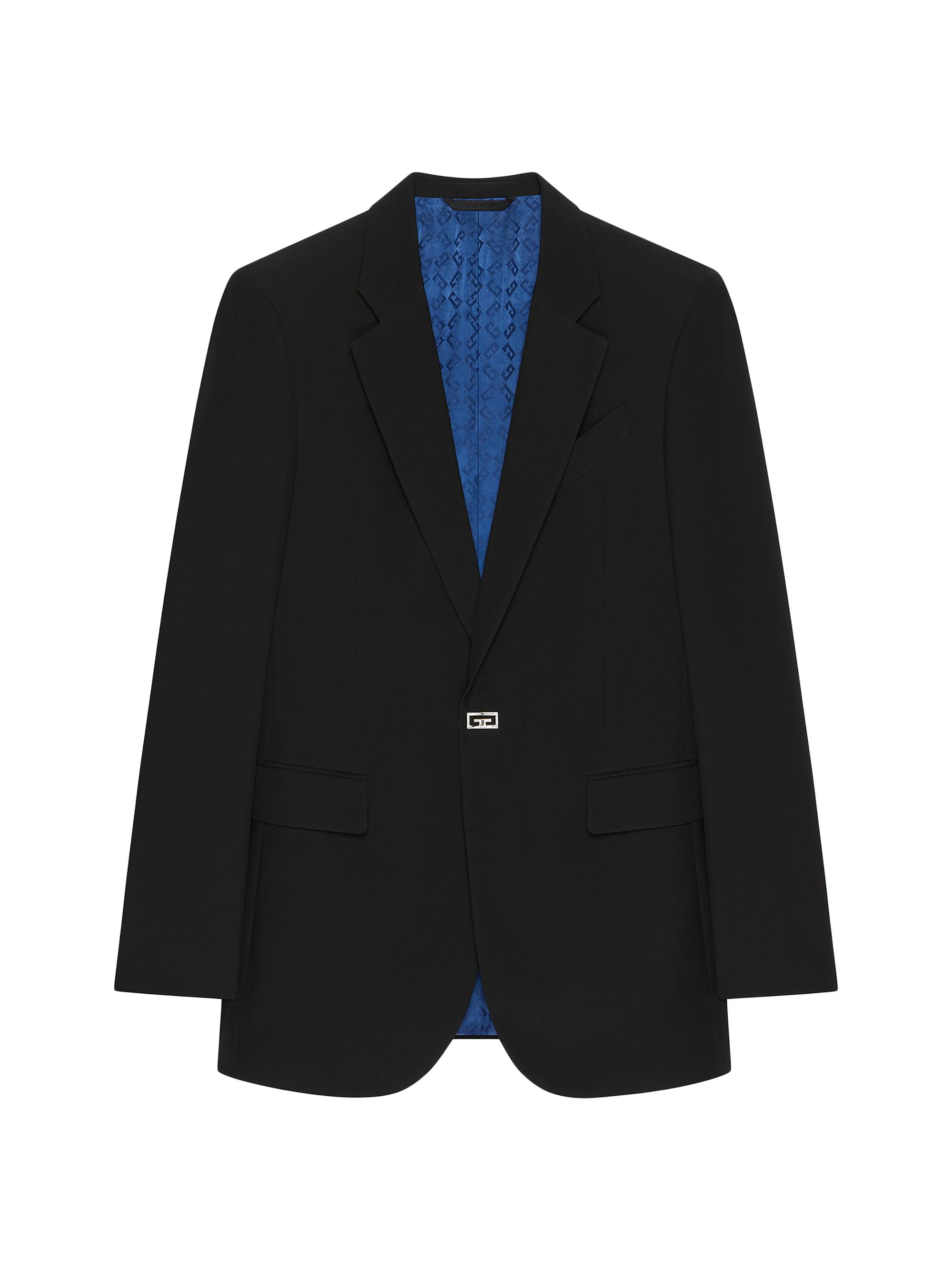 Givenchy Men's Slim Fit Jacket in Wool with 2G Clip - Black