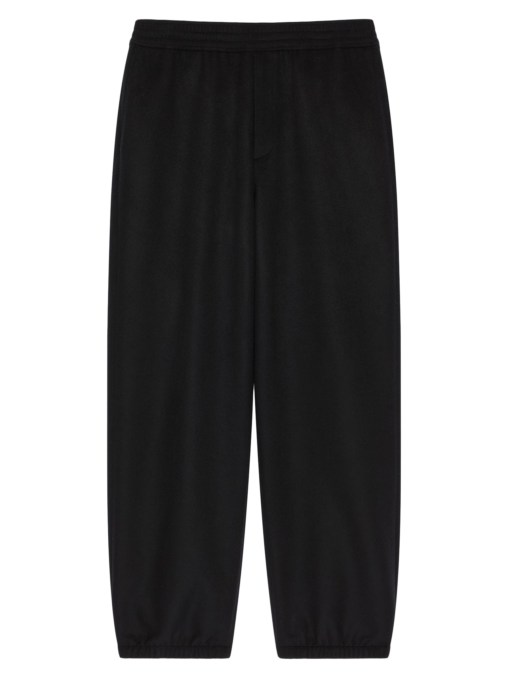 Givenchy Men's Jogger Pants in Double Face Wool and Cashmere - Black