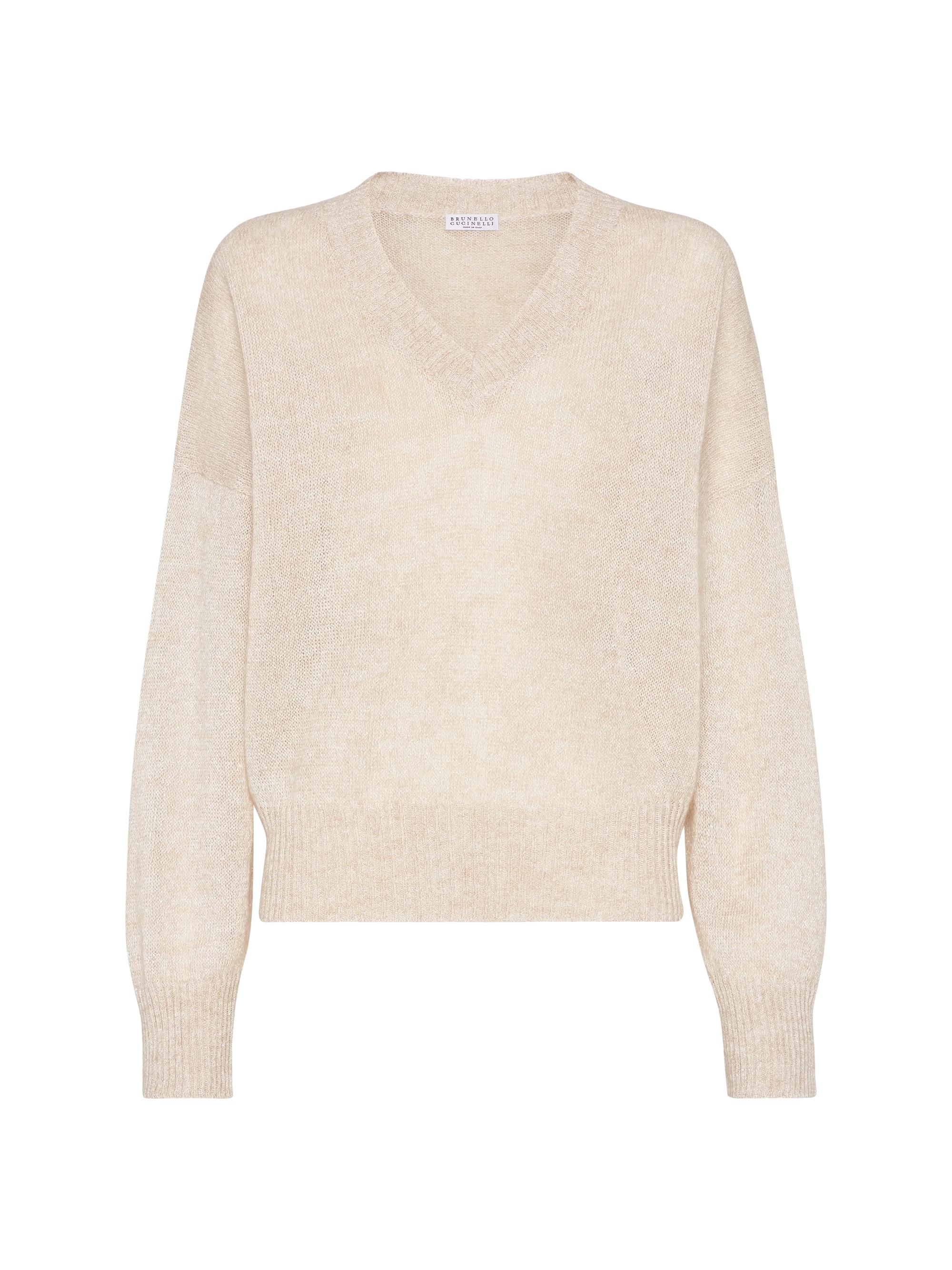 Brunello Cucinelli Women's Sparkling Mohair and Wool Sweater - Shell