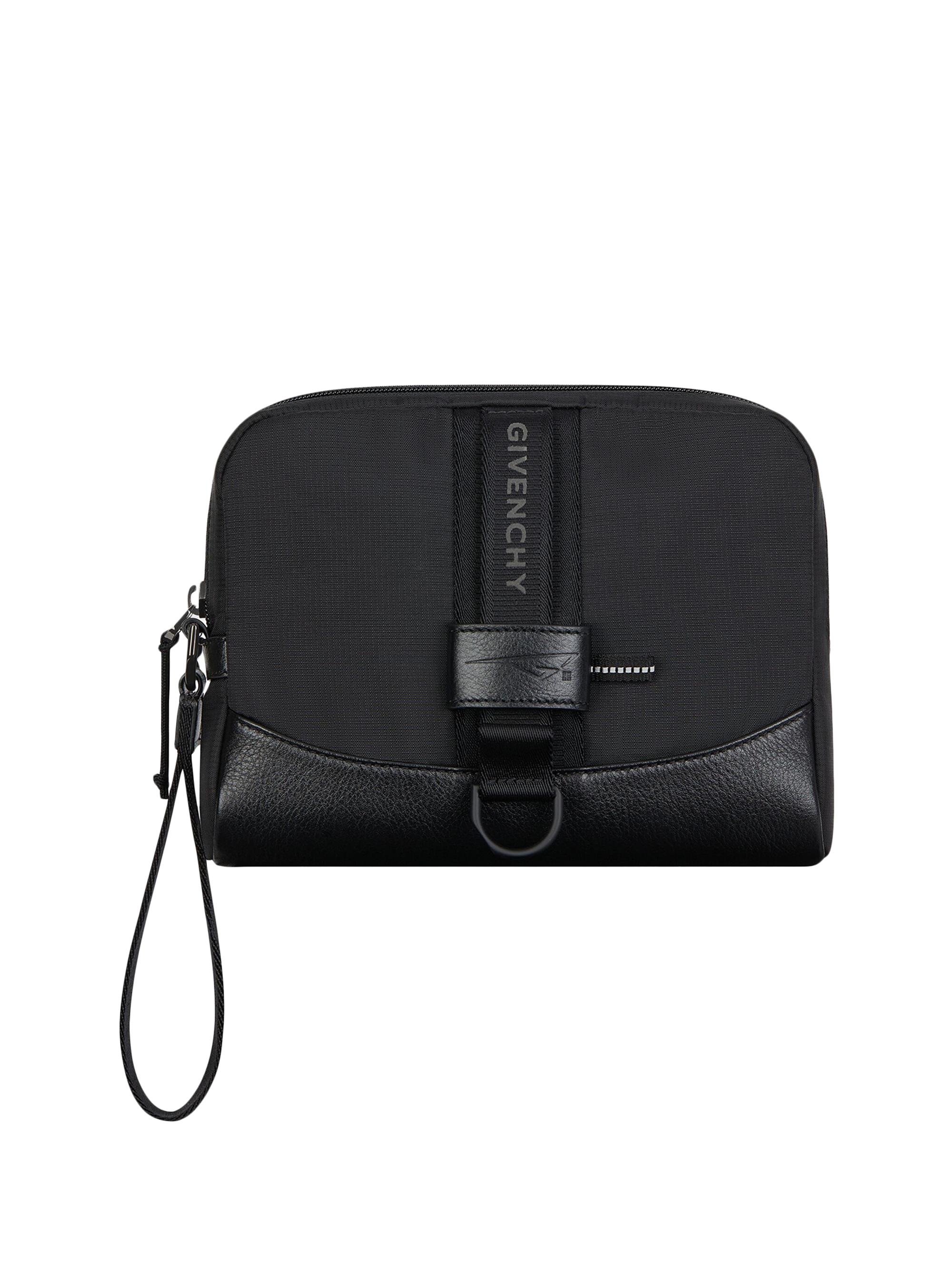 Givenchy Men's G-Trail Pouch in Nylon and Leather - Black