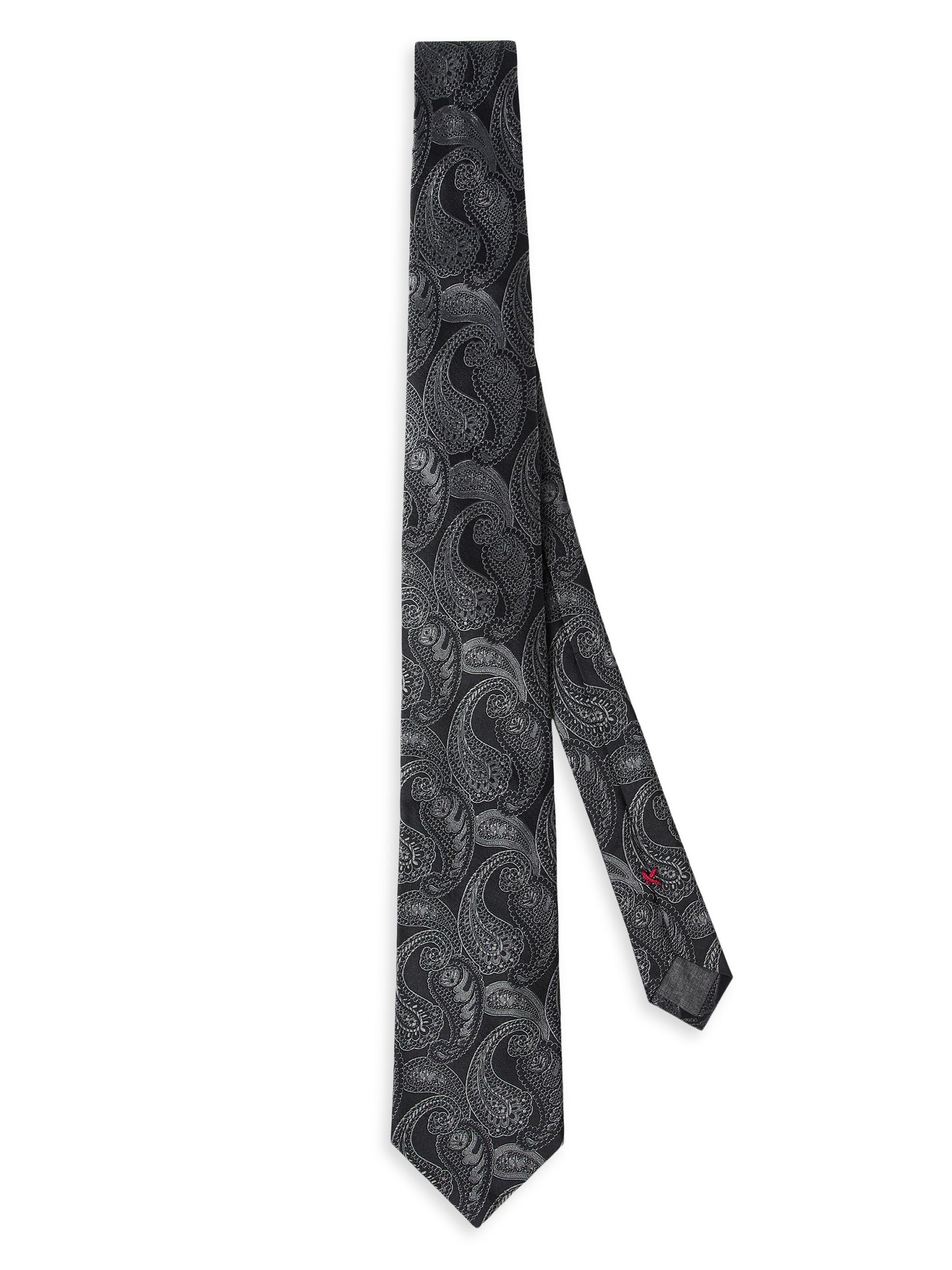 Brunello Cucinelli Men's Paisley Silk Tie - Dark Blue