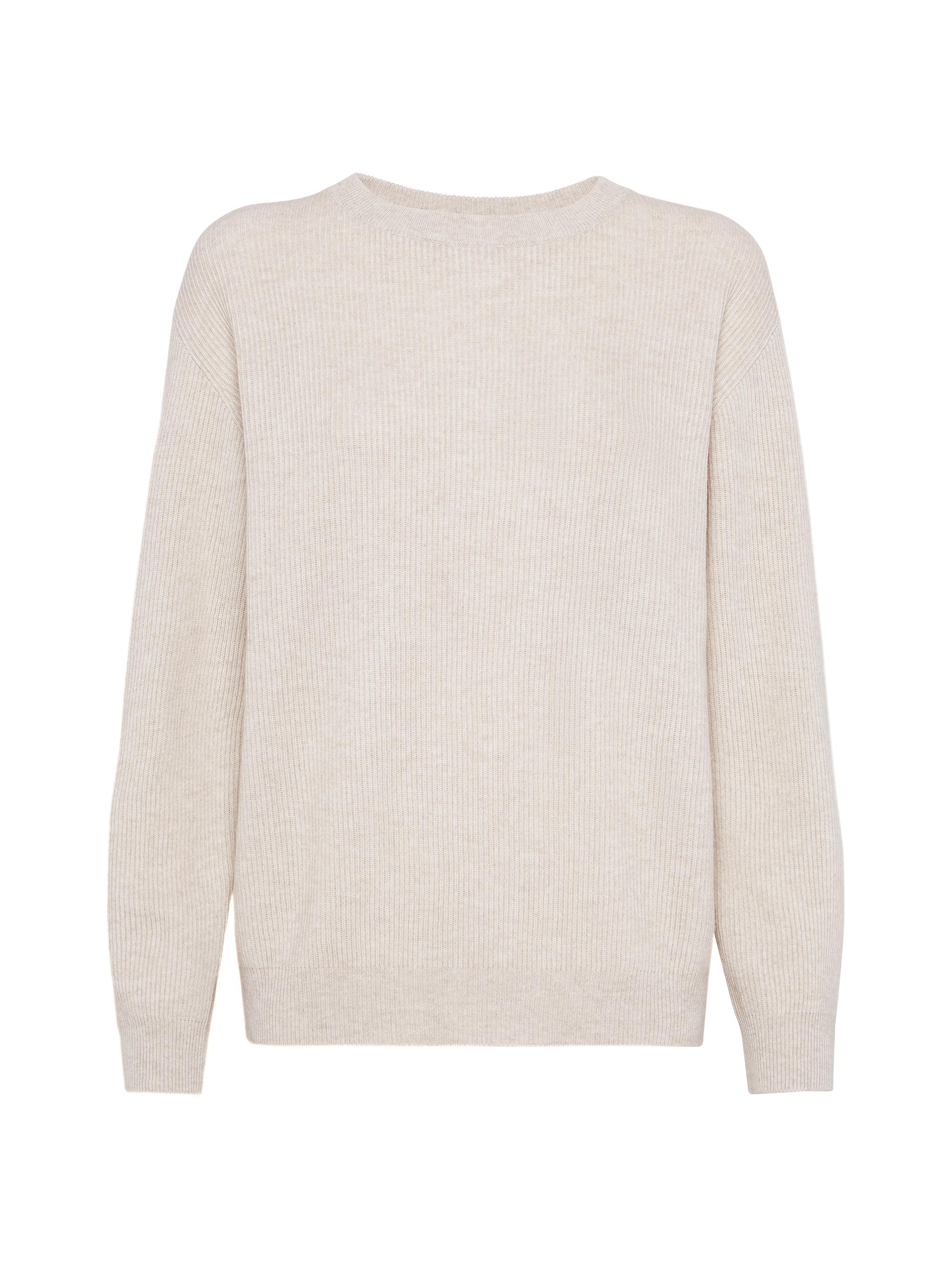 Brunello Cucinelli Women's Cashmere English Rib Sweater - Oyster