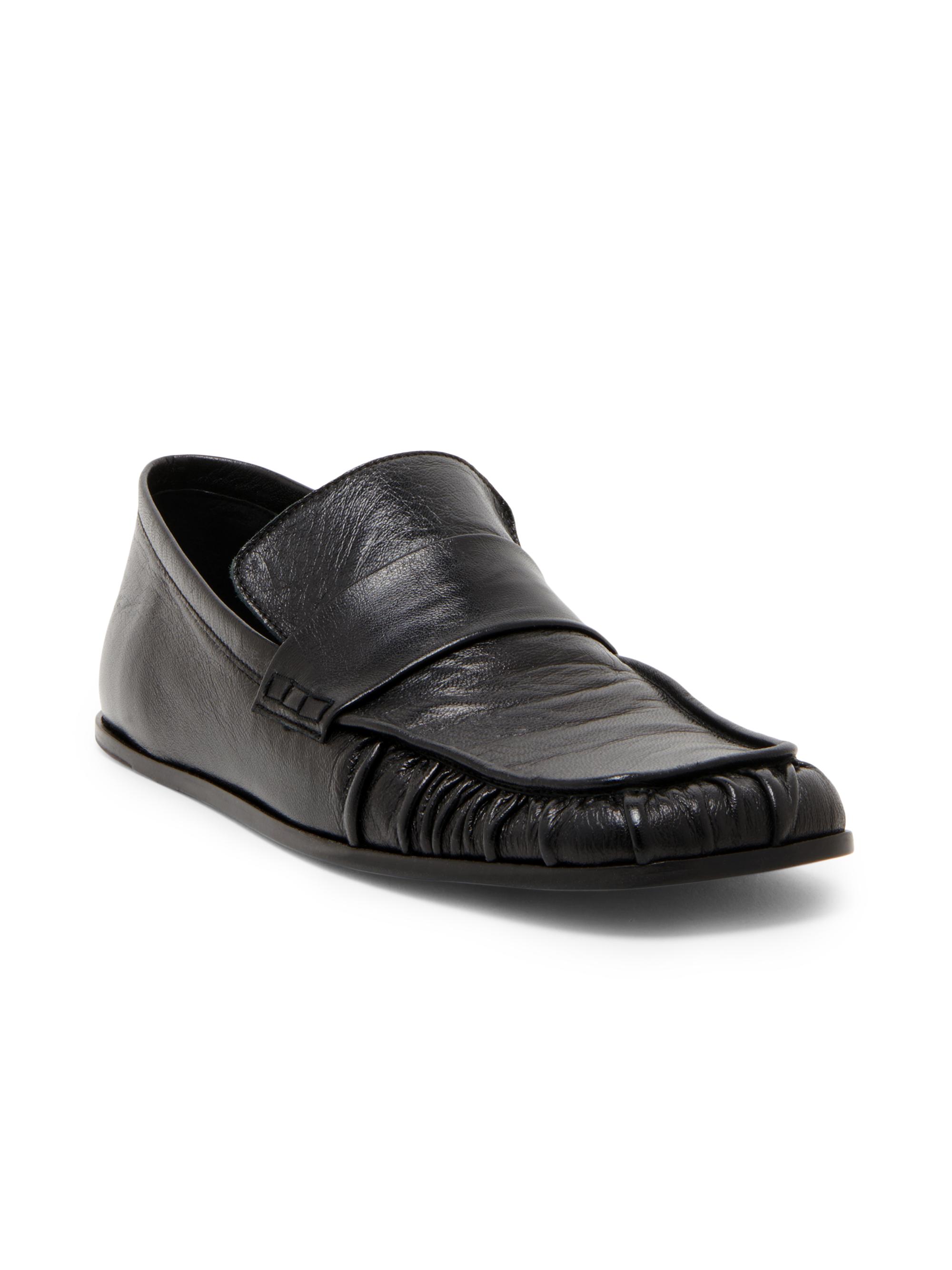 Jil Sander Leather Square-Toe Loafers | Saks Fifth Avenue