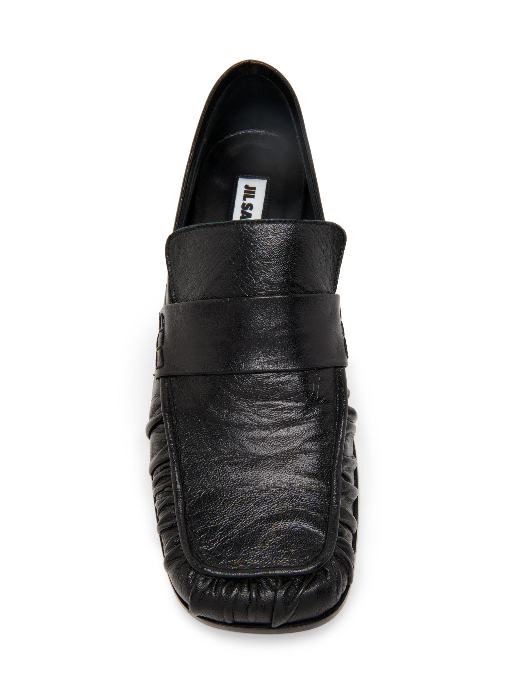 Jil Sander Leather Square-Toe Loafers | Saks Fifth Avenue