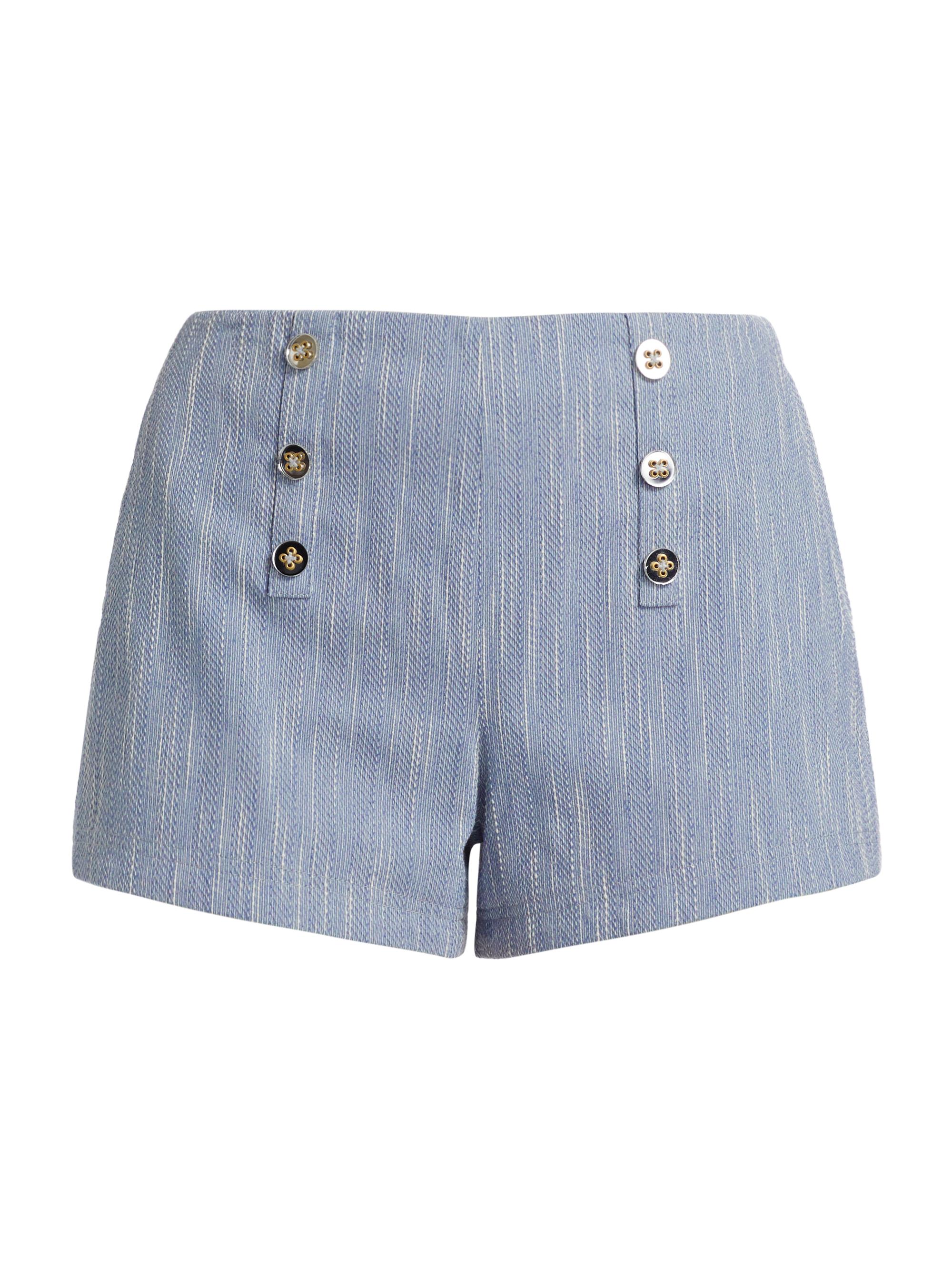 Ramy Brook Women's Samira Woven Shorts - Light Indigo Slub