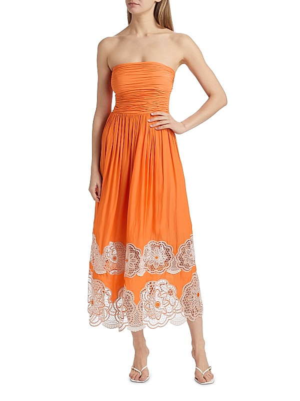 Milani Lace Trim Midi Dress Milani Lace Trim Midi Dress