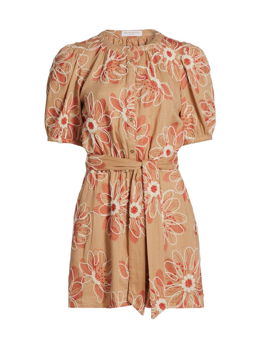 Ramy Brook Selby Floral Tie-Waist Minidress | Saks Fifth Avenue