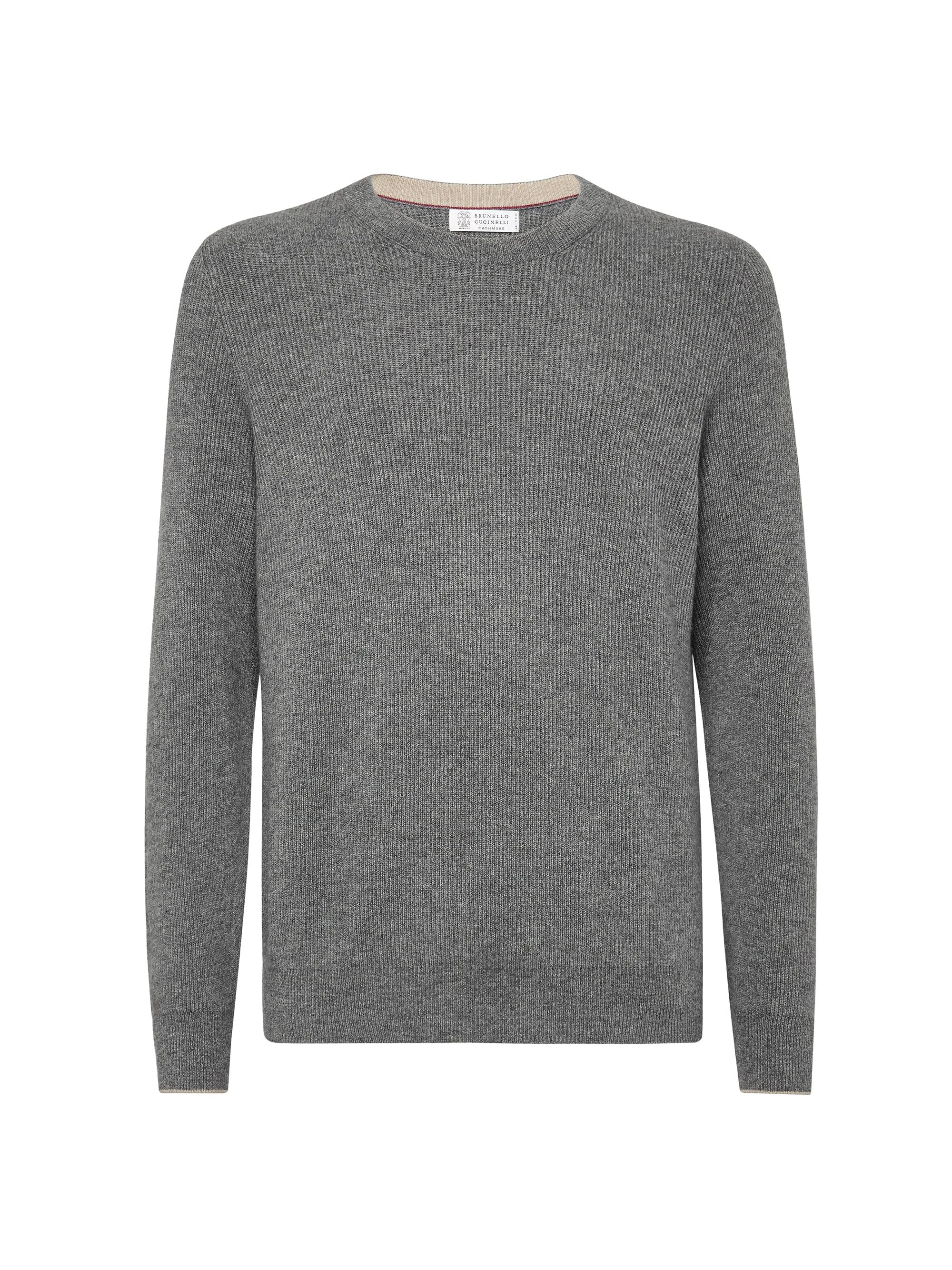 Brunello Cucinelli Men's Cashmere English Rib Sweater - Navy Blue