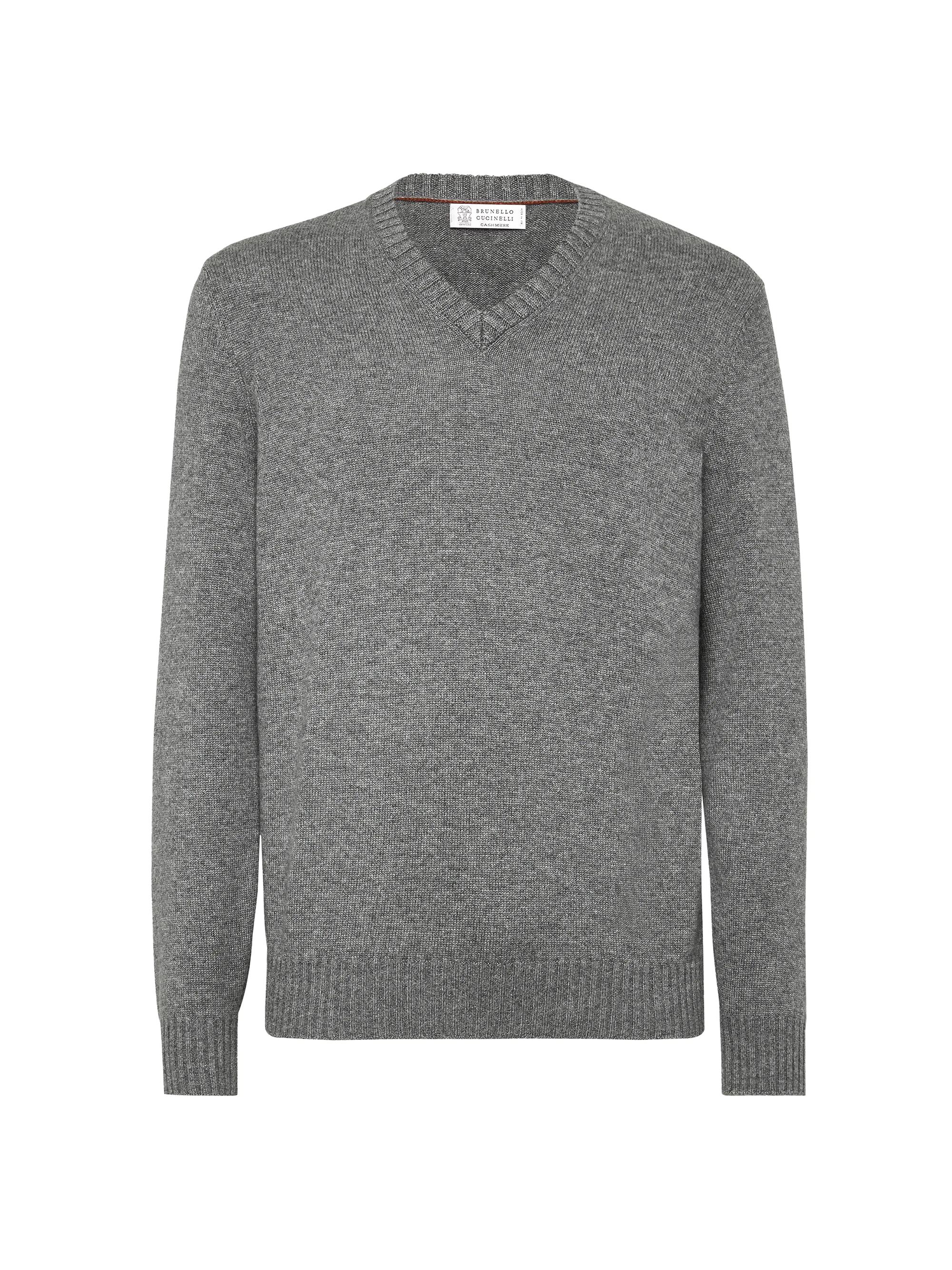 Brunello Cucinelli Men's Cashmere Sweater - Dark Grey