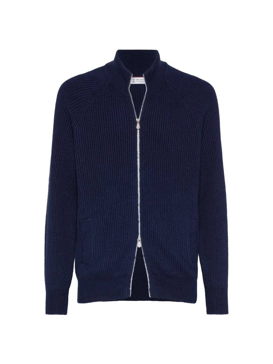 Brunello Cucinelli Malfilé Cotton English Rib Cardigan with