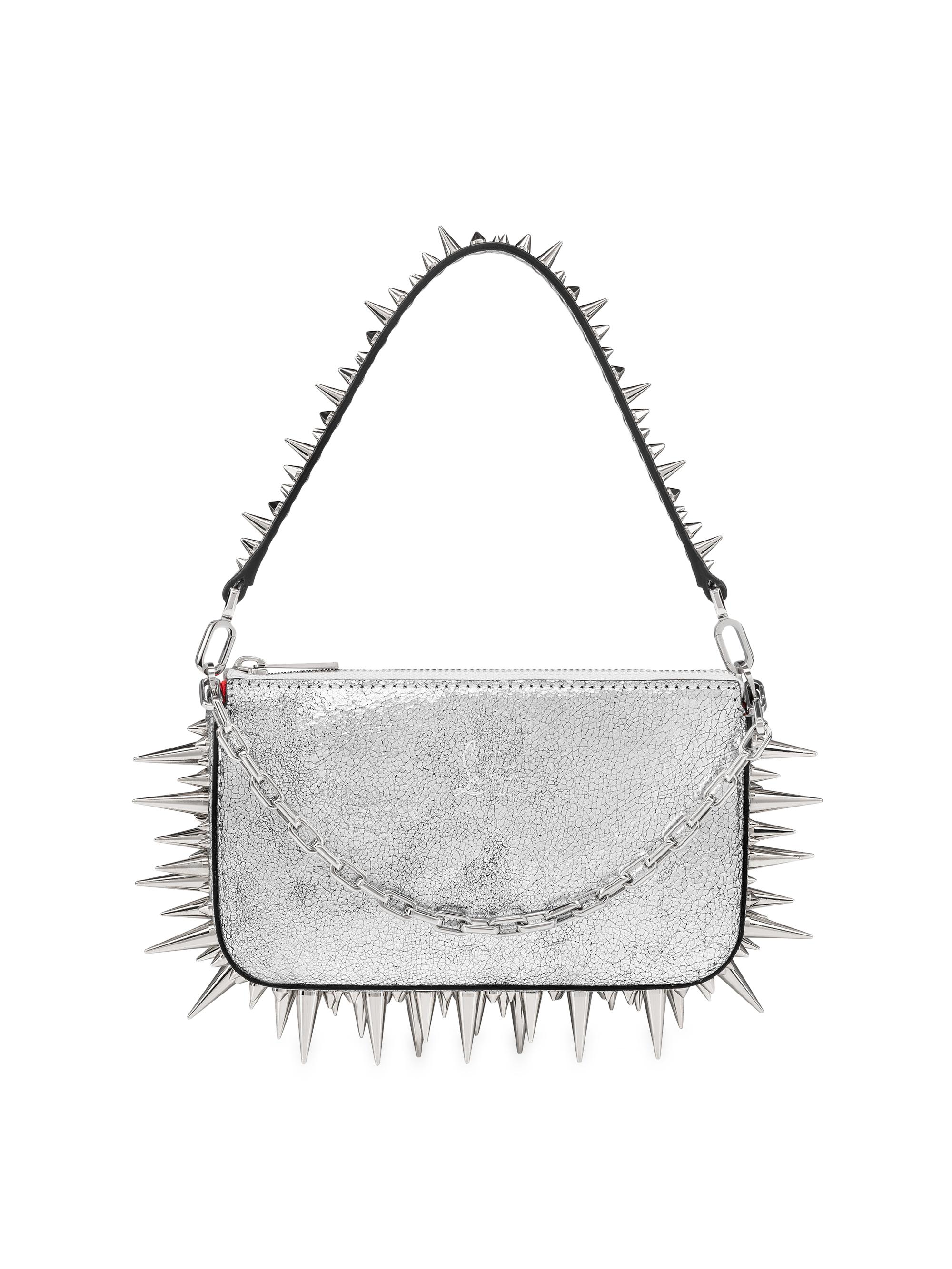 Christian Louboutin Women's Loubila Mini Leather Shoulder Bag - Silver