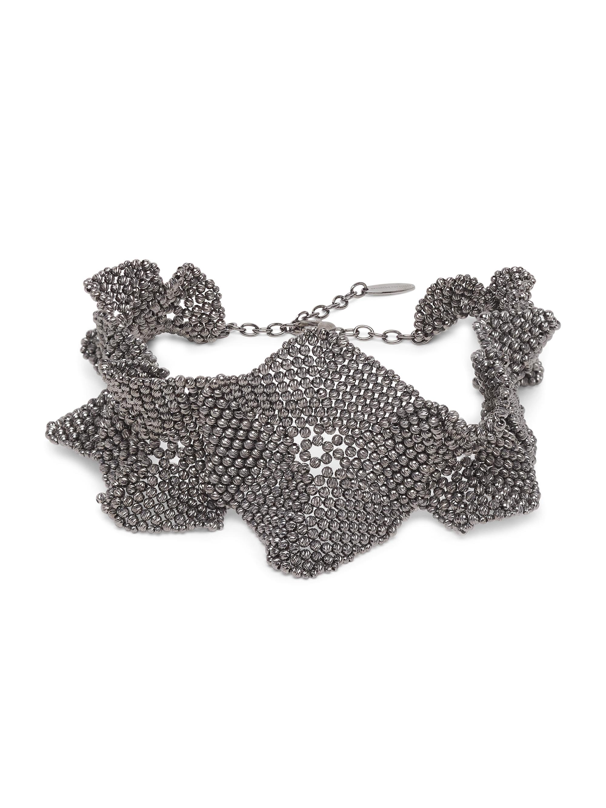 Brunello Cucinelli Women's Sterling Silver Sculptured Flower Choker - Lignite