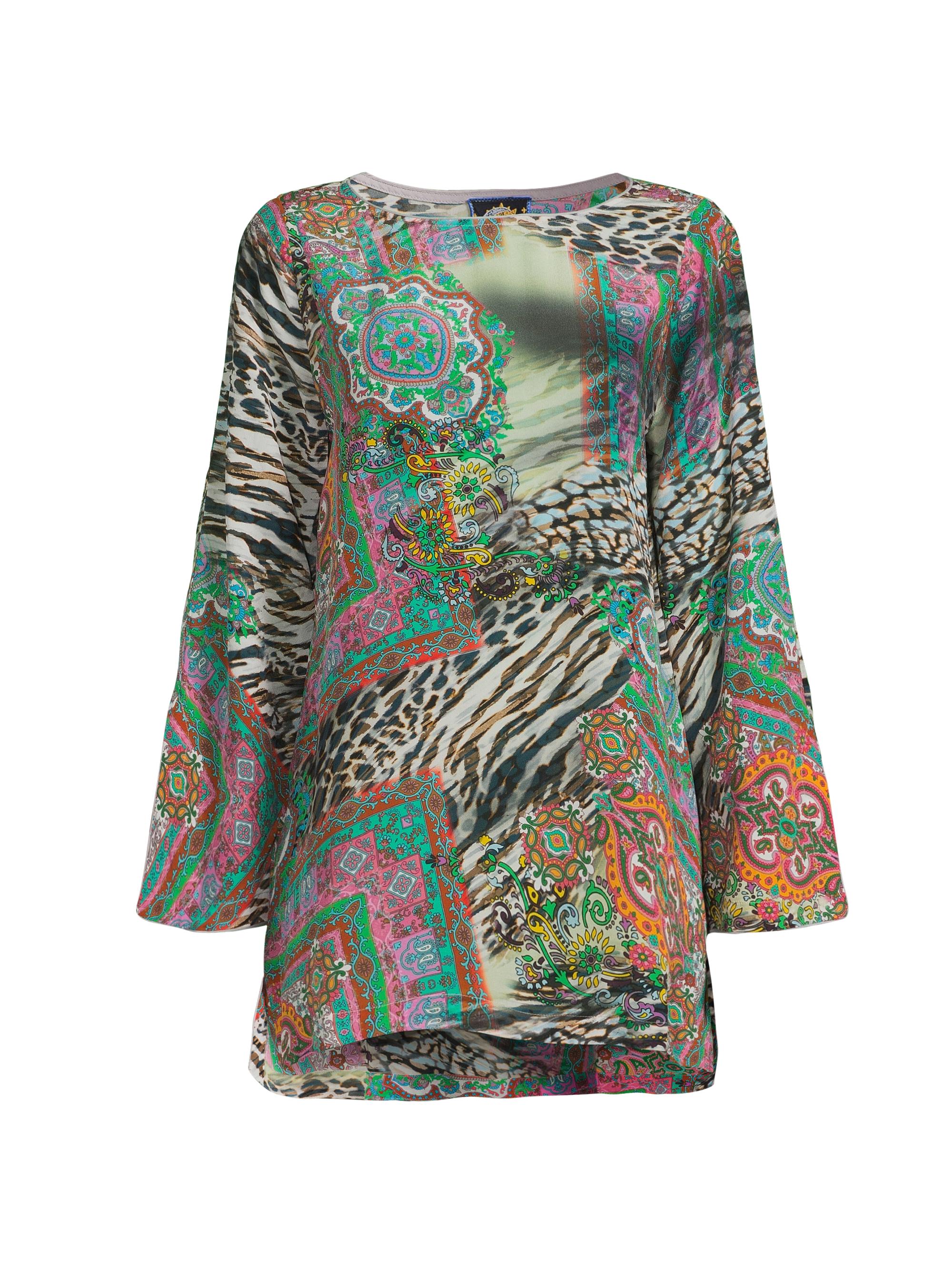 Johnny Was Women's Kimi Mixed Print Silk Tunic - Paisley Tie