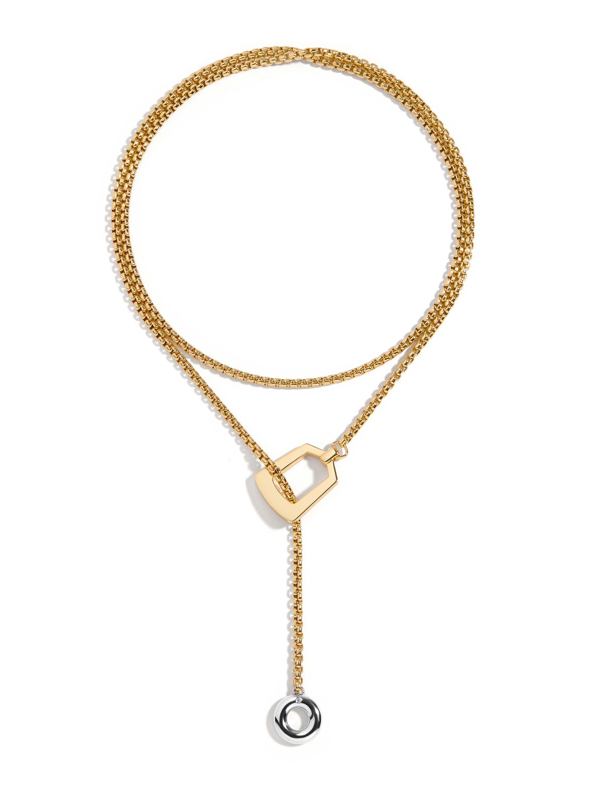 Demarson Women's Tina Two-Tone Pendant Necklace - Gold Silver
