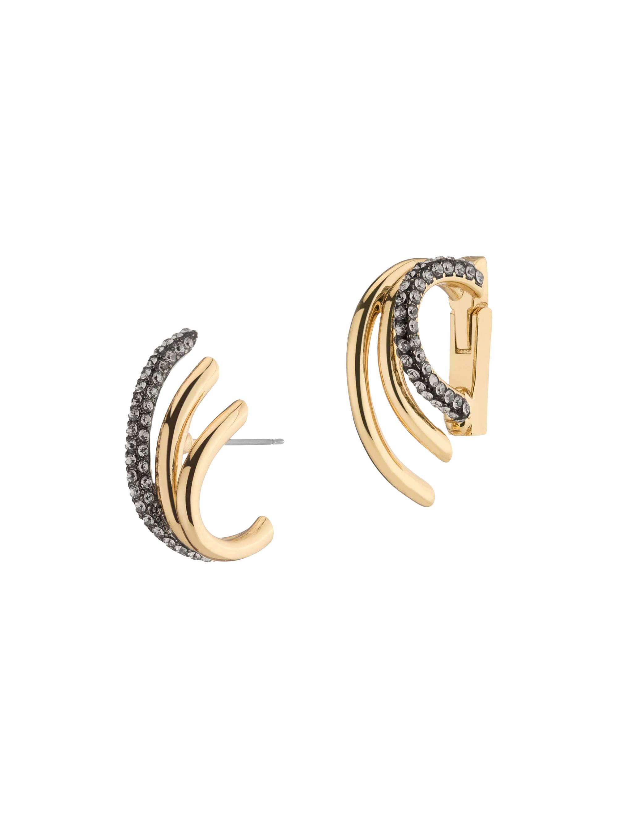 Demarson Women's Whitley 12K-Gold-Plated & Glass Crystal Crawler Ear Cuff - Gold Crystal