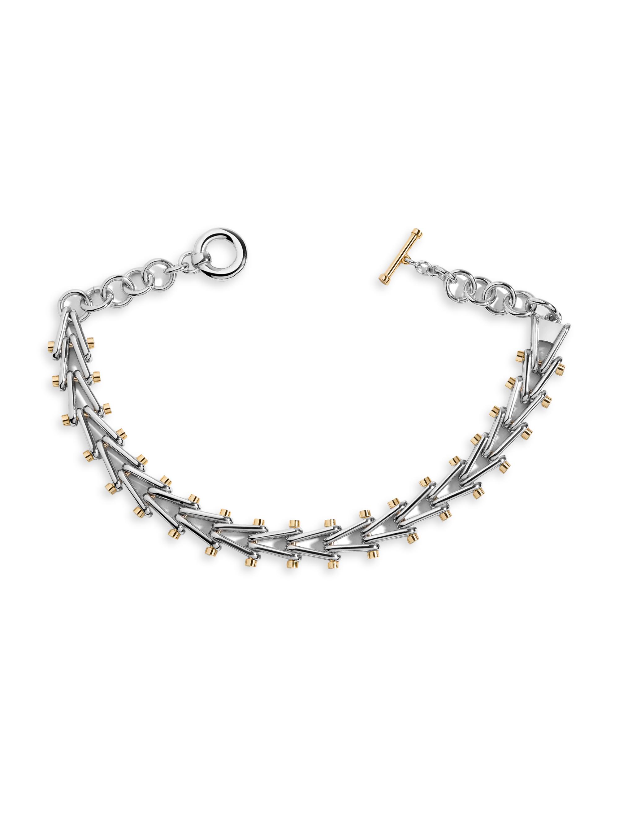 Demarson Women's Lexington Two-Tone Ladder Necklace - Silver Gold