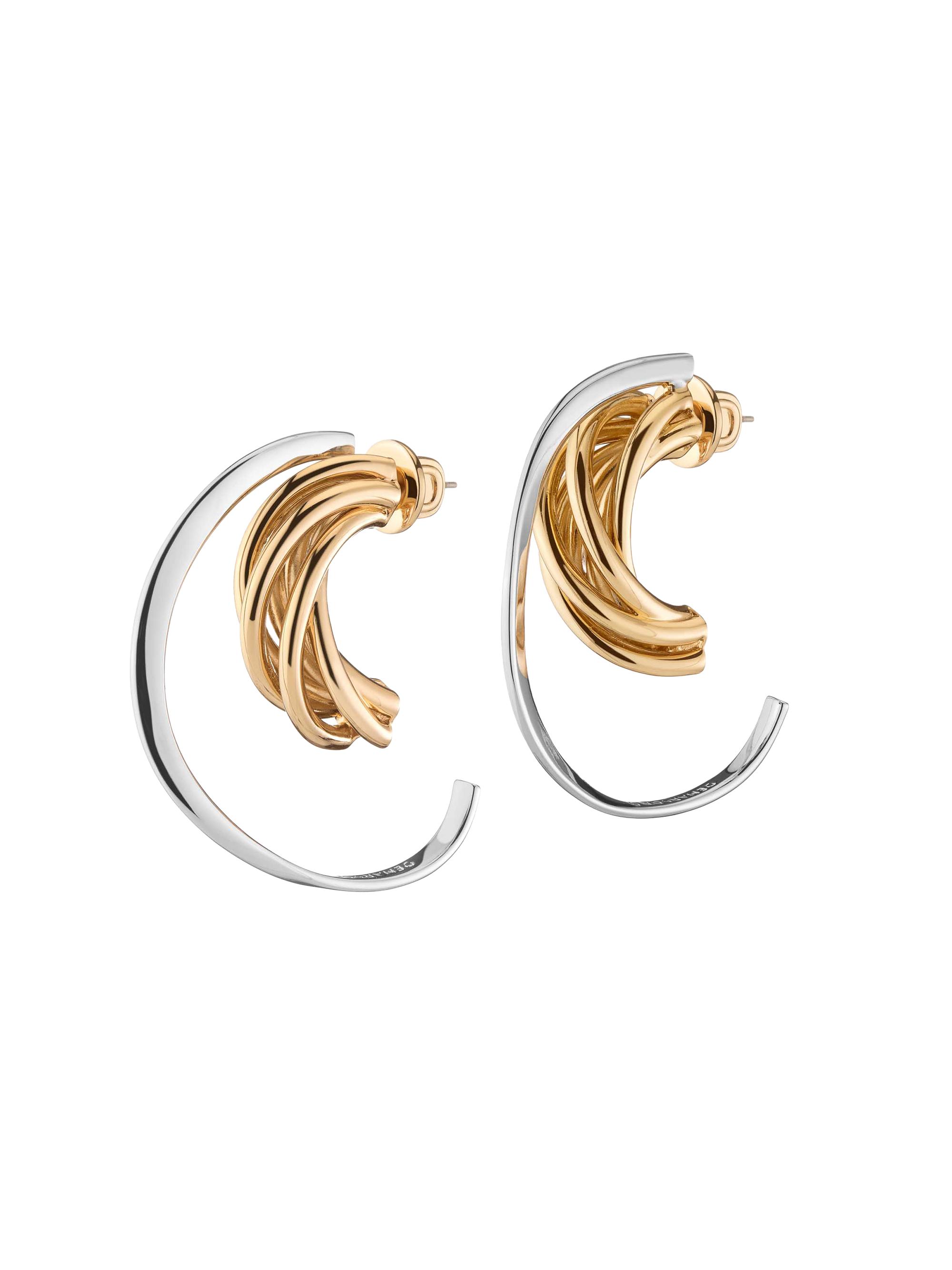 Demarson Women's Chelsea Two-Tone Hoop Earrings - Silver Gold
