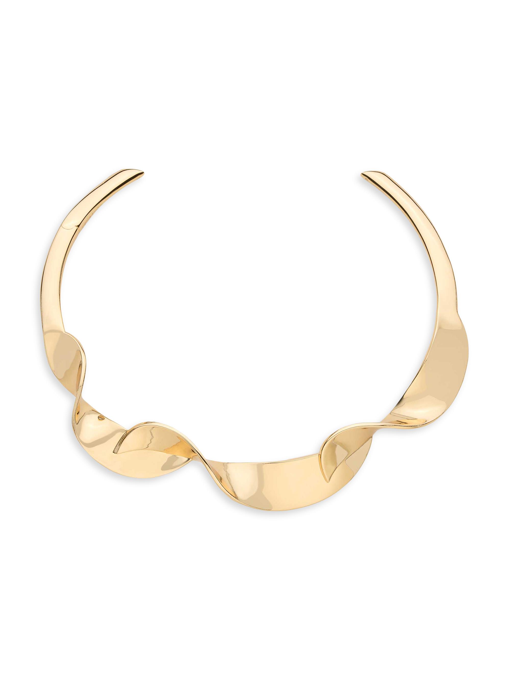 Demarson Women's Livy 12K-Gold-Plated Twisted Collar Necklace - Gold