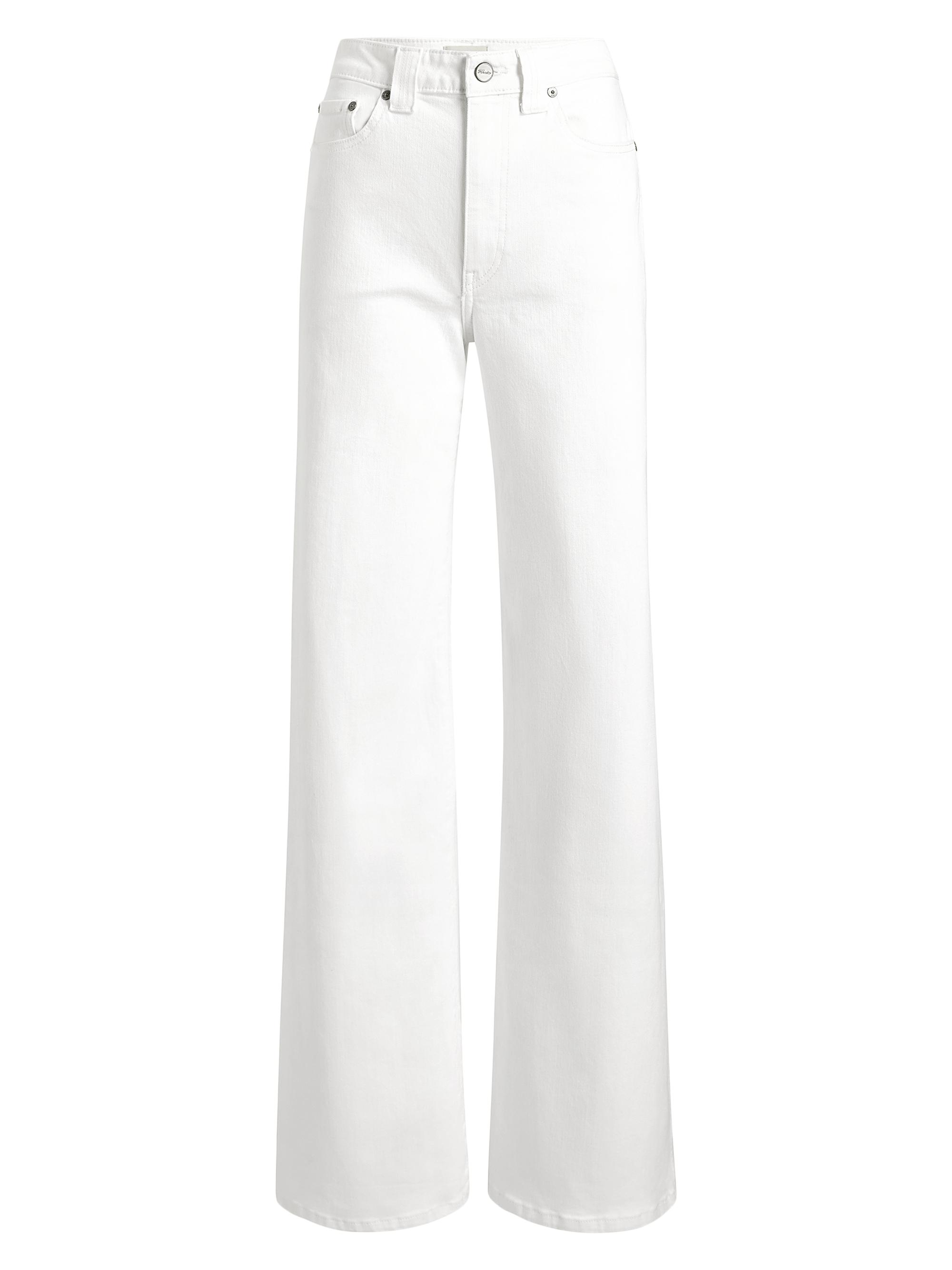 Khaite Women's Dane Wide-Leg Jeans - White