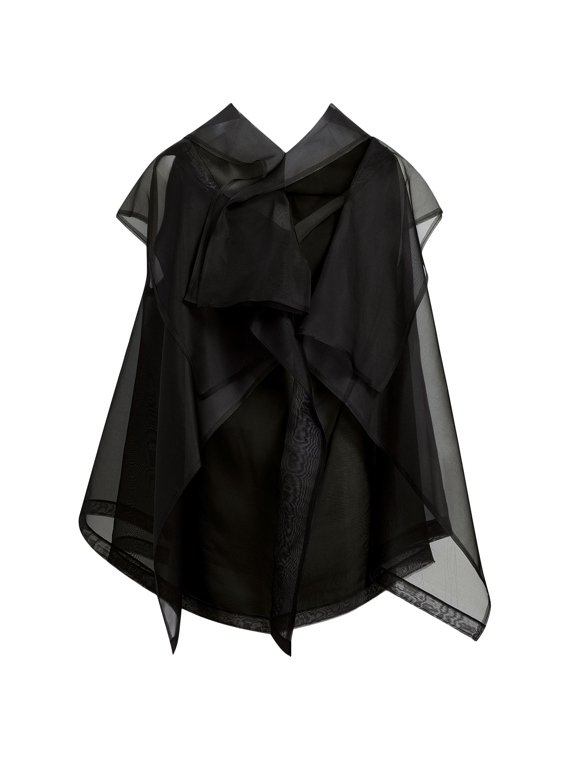 Khaite Women's Santana Silk Organza Top - Black