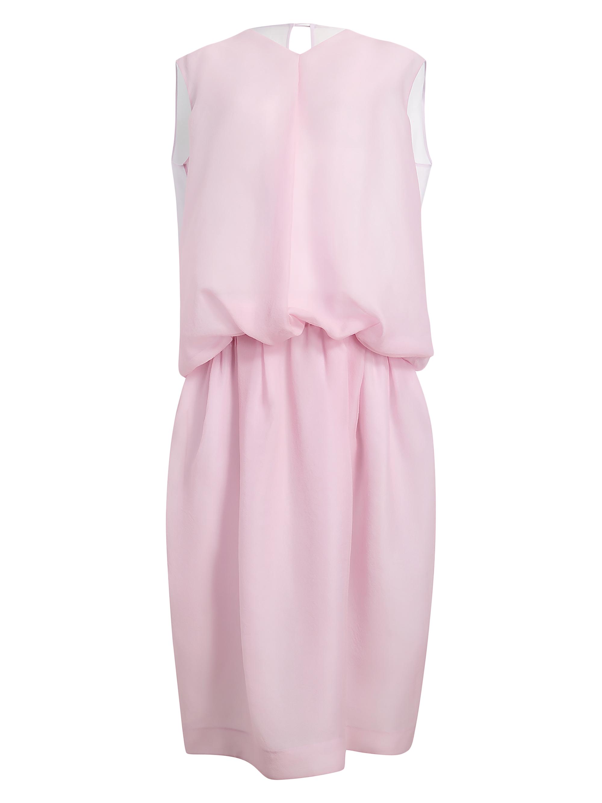 Khaite Women's Noah Gathered Silk Organza Sleeveless Midi-Dress - Peony