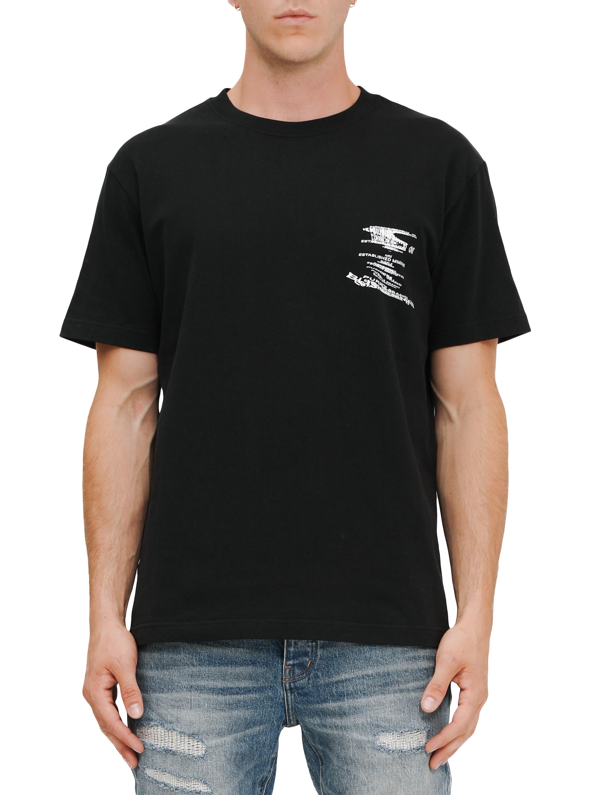 新品未使用deps TAG LOGO L/S TEE【BLACK×PURPLE】 L1 Icon | Cotton/Polyester Blend T-Shirt - Dark Purple