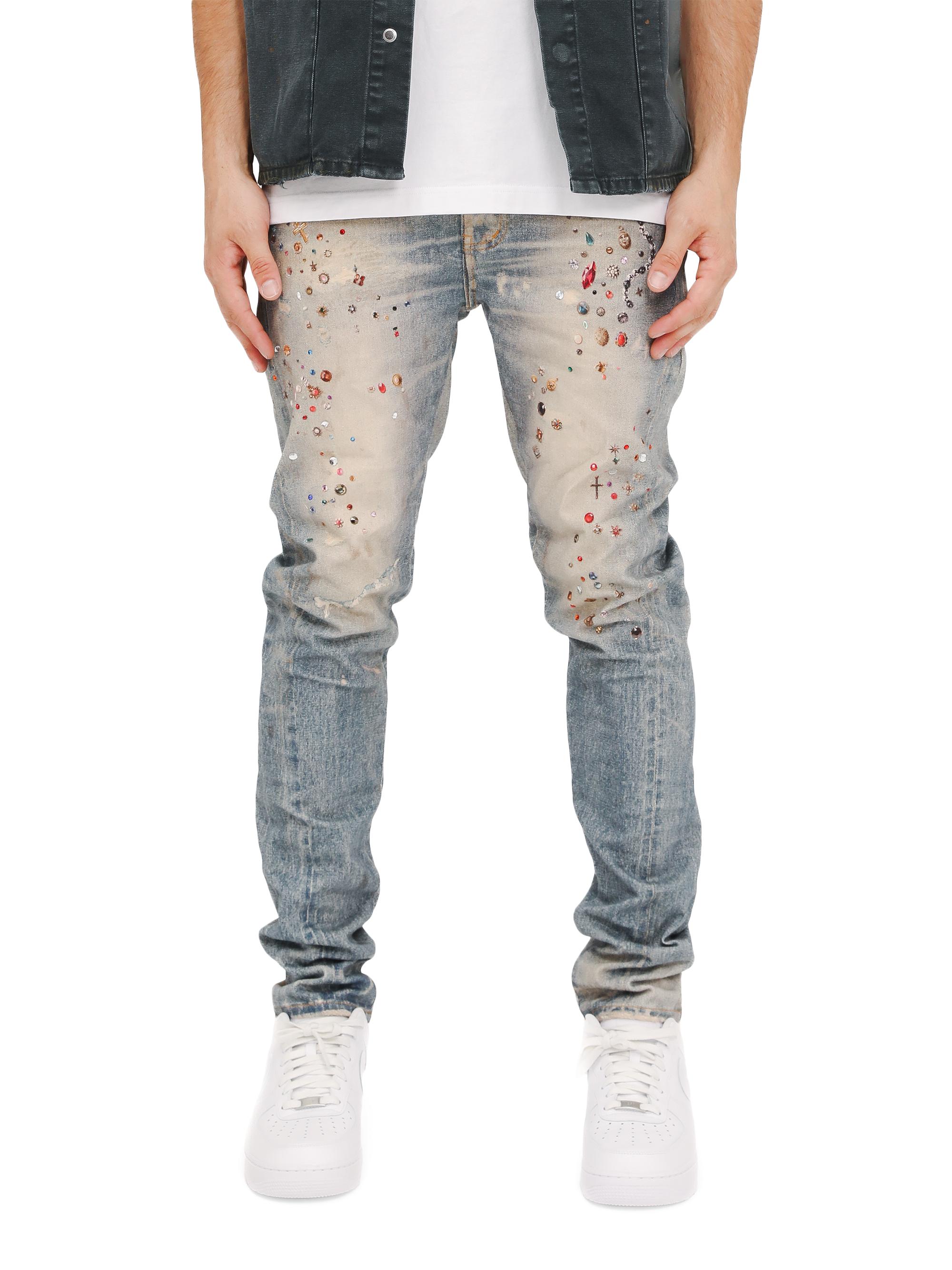 Givenchy Jeans in destroyed denim and moleskin | Saks Fifth Avenue