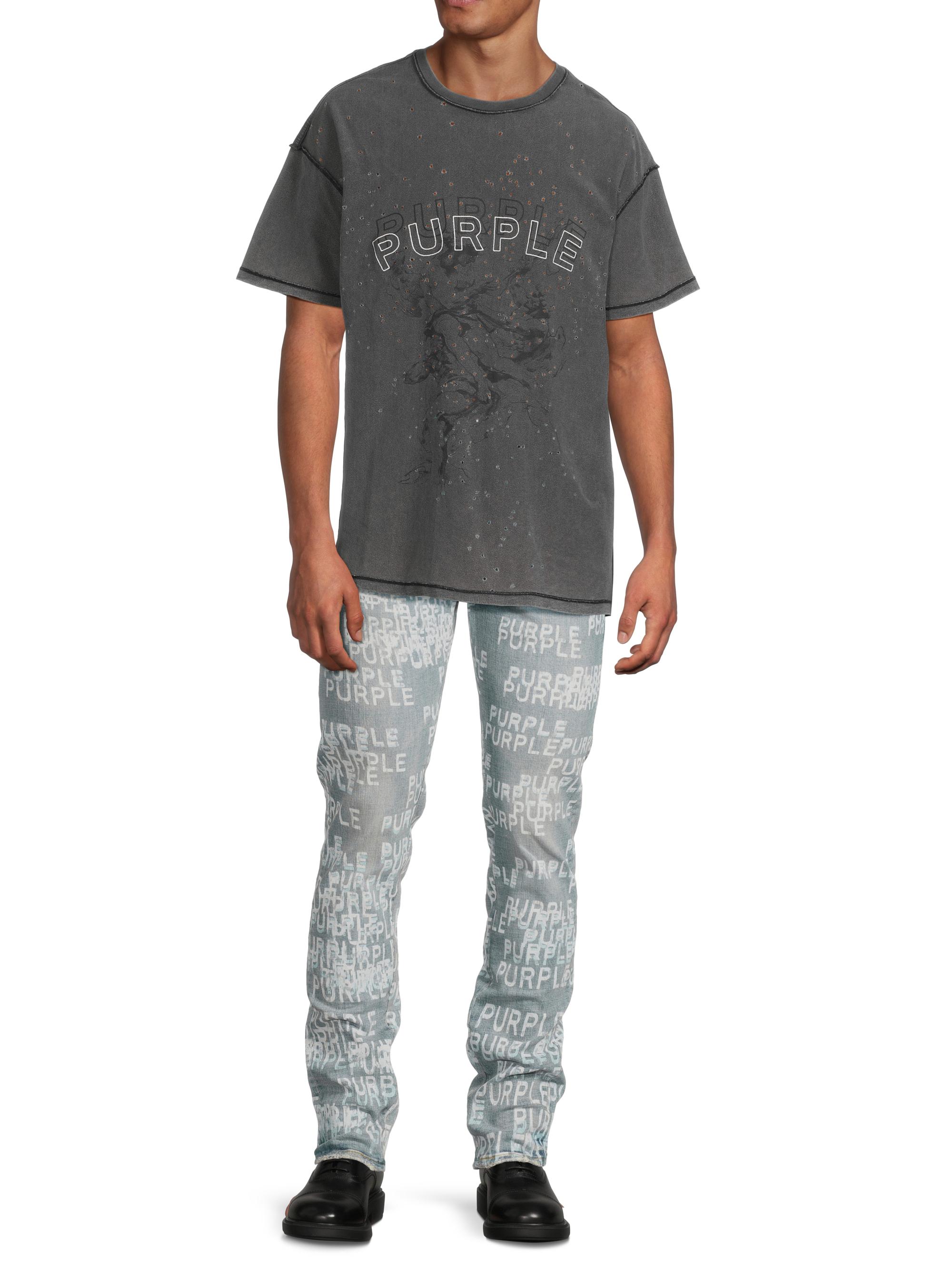 よ*ー様 purple brand gray30 よ*ー様 purple brand gray30 purple brand Zig Zag Tee Gray on Sale