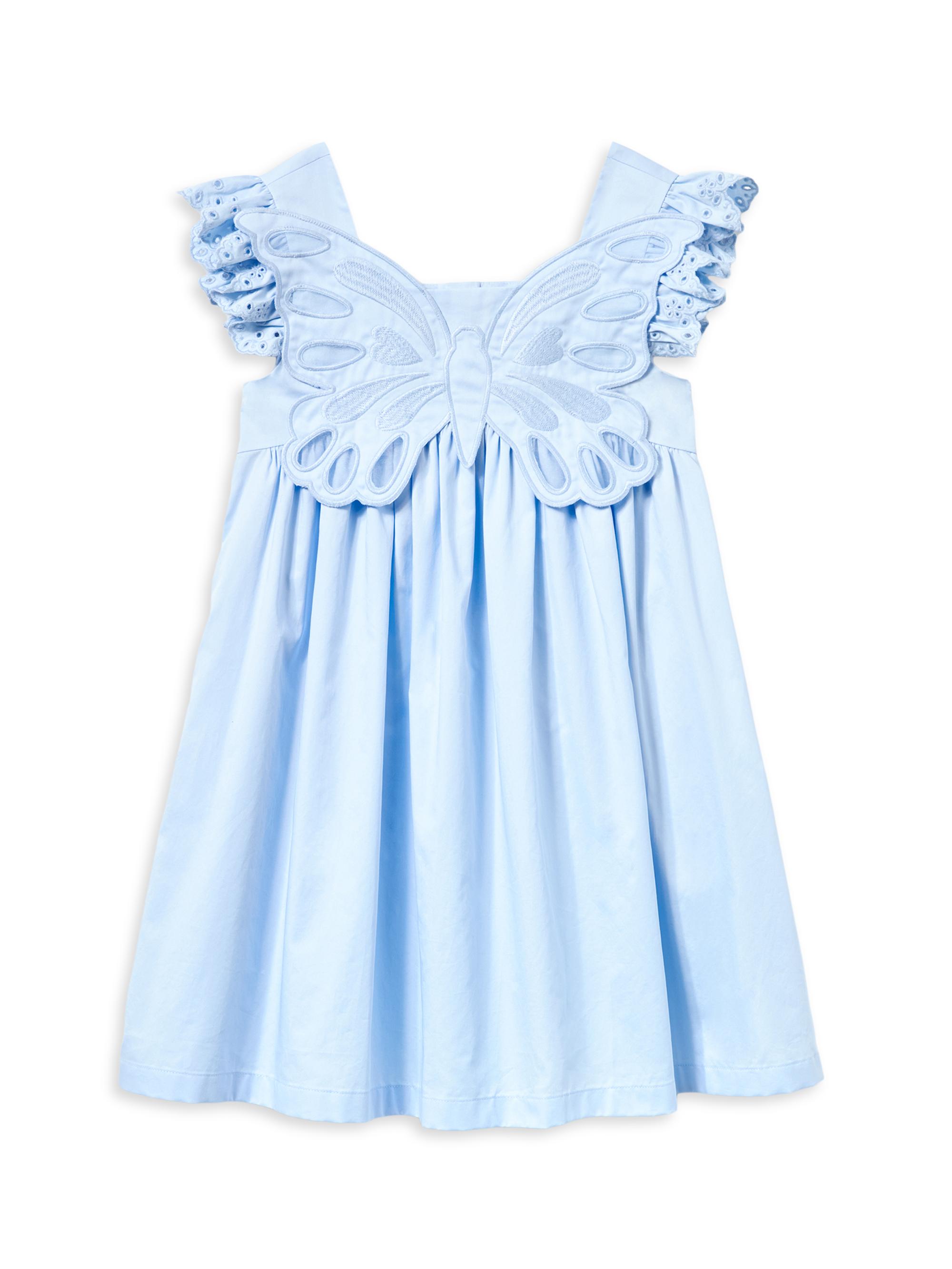 Self-Portrait Little Girl's & Girl's Cotton Butterfly Dress - Blue