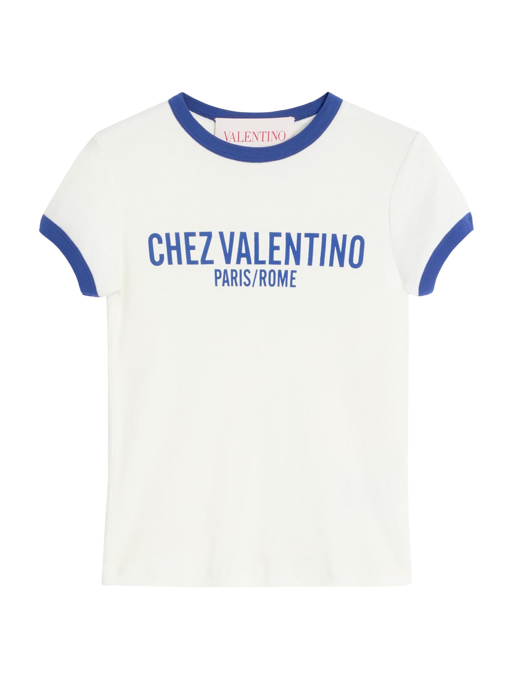Valentino Garavani Women's Jersey Cotton T-Shirt -  Electric Blue